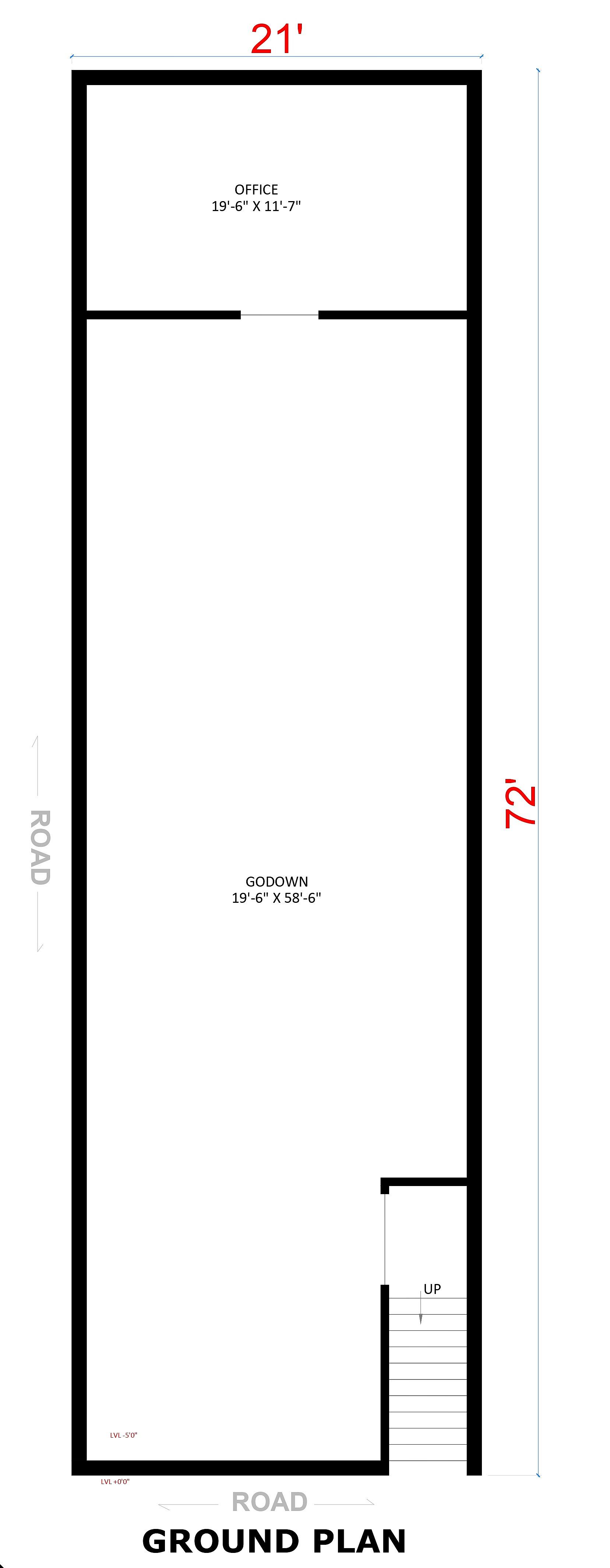 21X72 House With Office plan- 1512 sqft Residential Cum Commercial house design At Ranchi thumbnail 1 — Project ID 6210