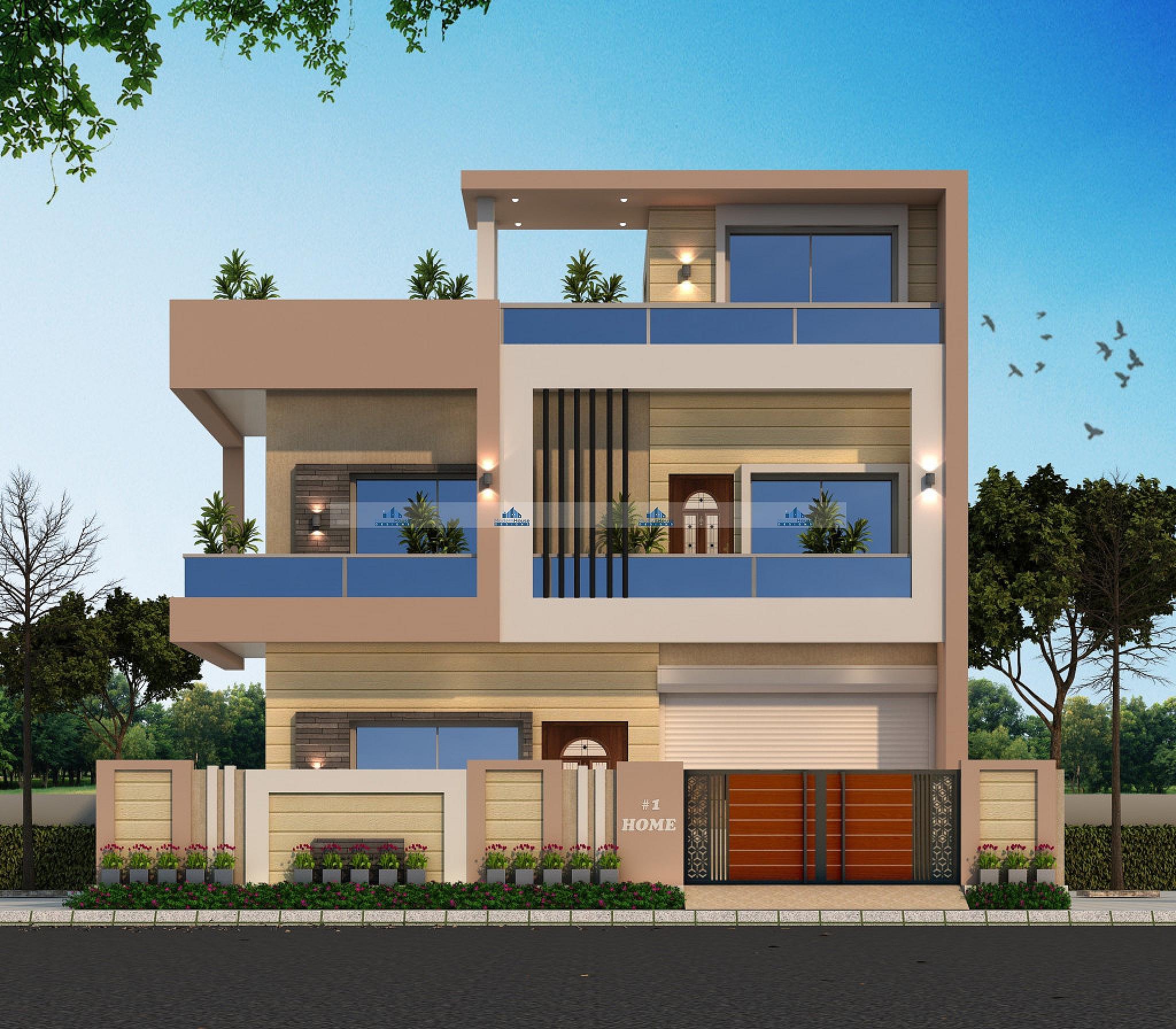 40X72 house plan- 2880 sqft Residential house design At Patna