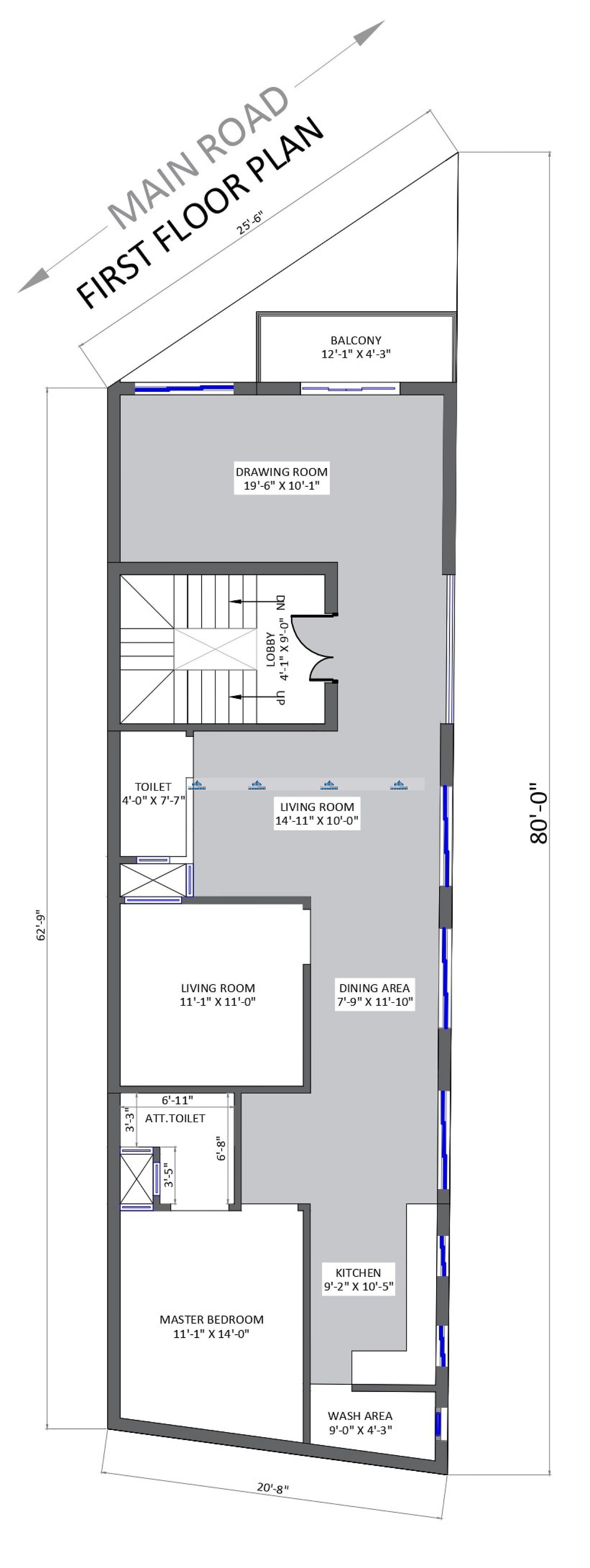 20X64 house plan- 1280 sqft Residential house design At Bhagalpur thumbnail 3 — Project ID 6304