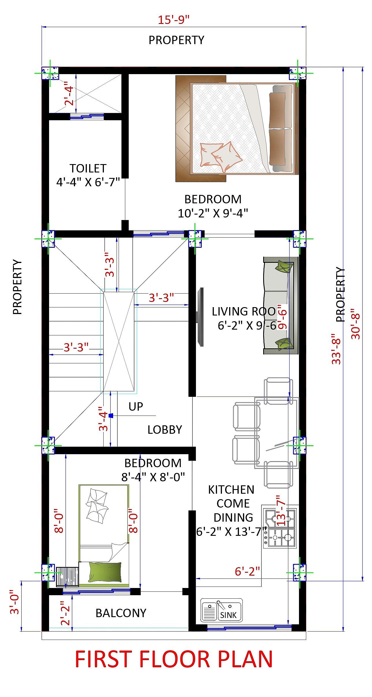 15X30 house plan- 30 sqft Residential house design At NewDelhi thumbnail 2 — Project ID 6314