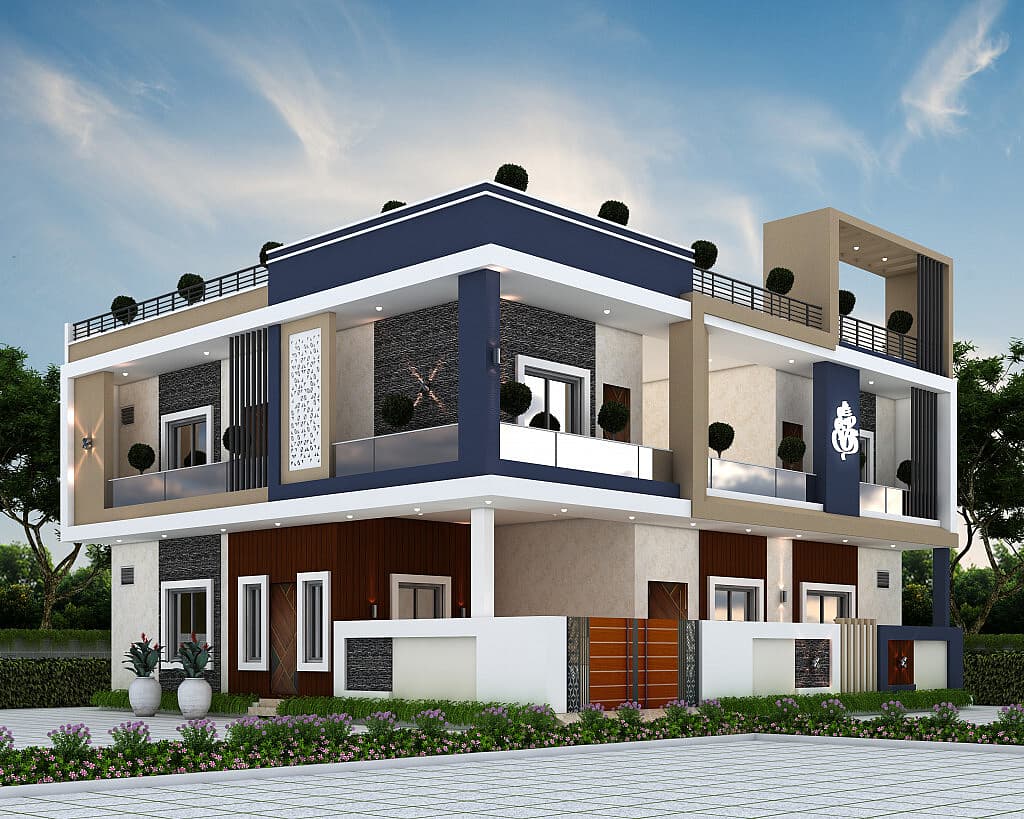 45X43 house plan- 1935 sqft Residential house design At NewDelhi thumbnail 1 — Project ID 6315