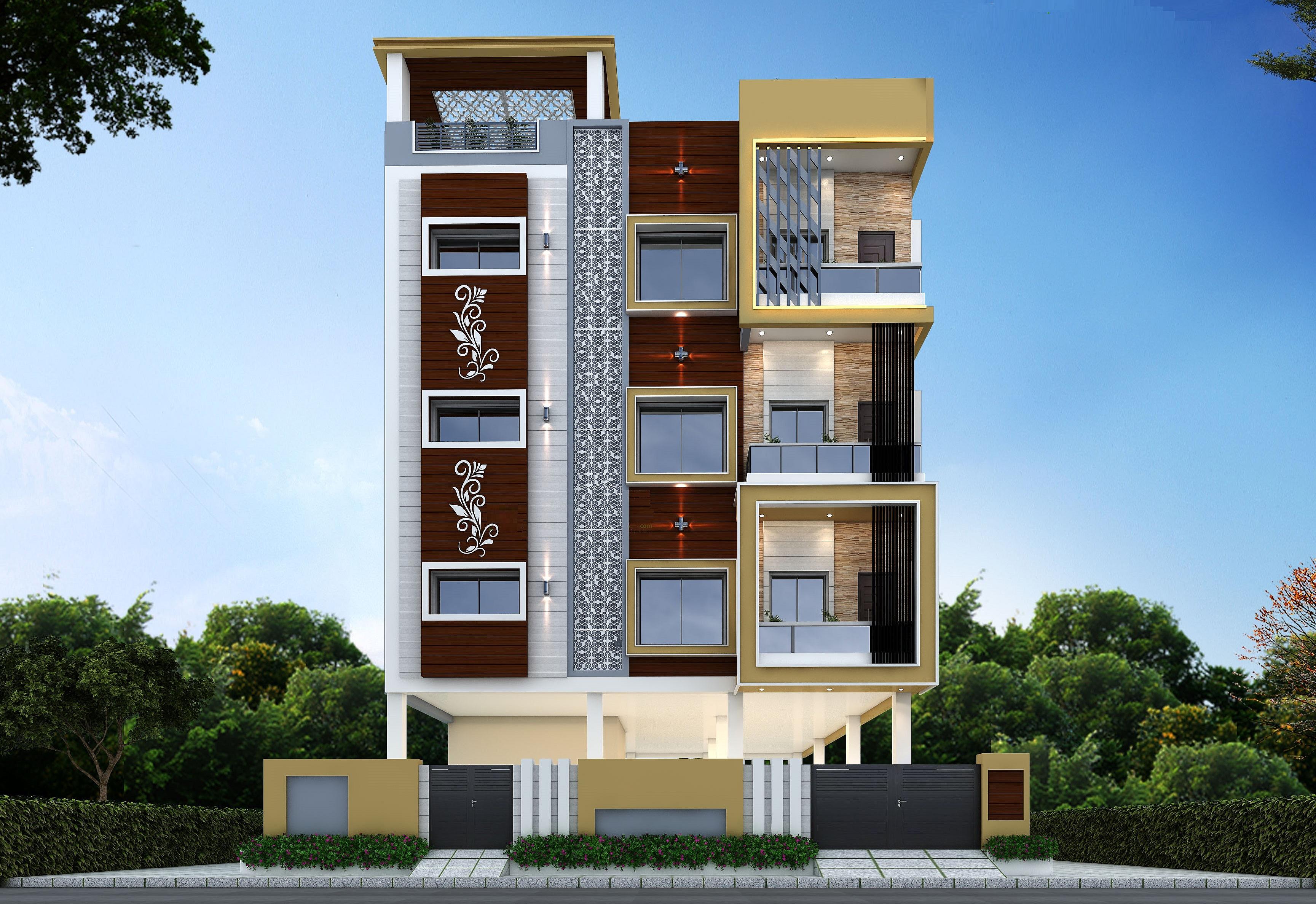 45X60 Multi storey apartment plan- 2700 sqft Residential Cum Commercial house design At Hyderabad