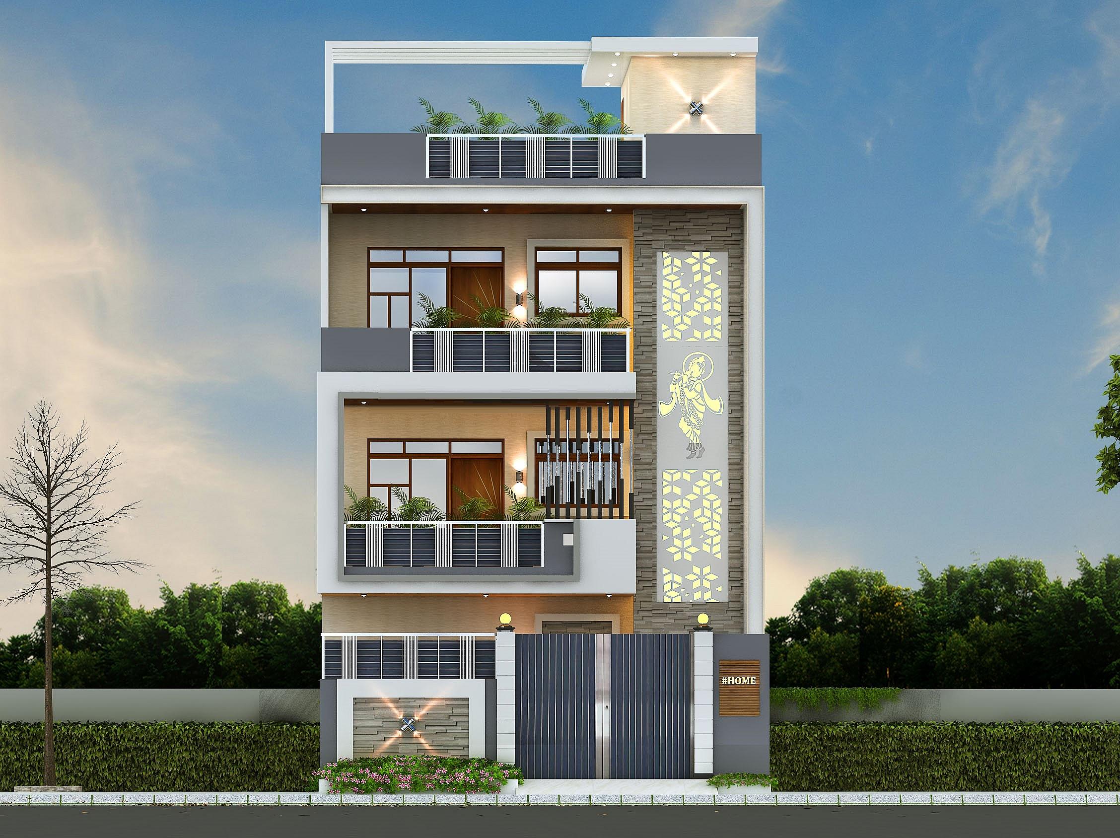 25X60 house plan- 1500 sqft Residential Cum Commercial house design At Faridabad