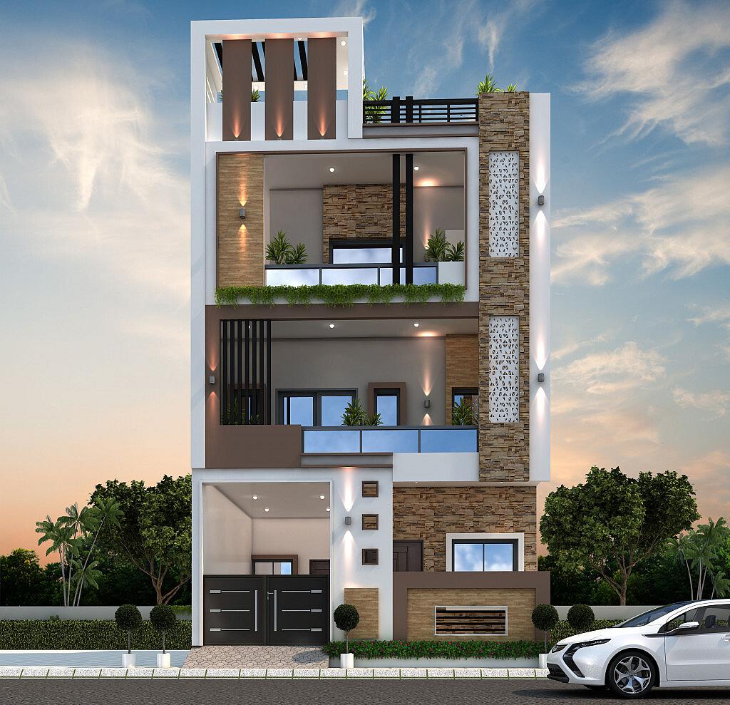 25X50 house plan- 1250 sqft Residential house design At Haridwar thumbnail 1 — Project ID 6347