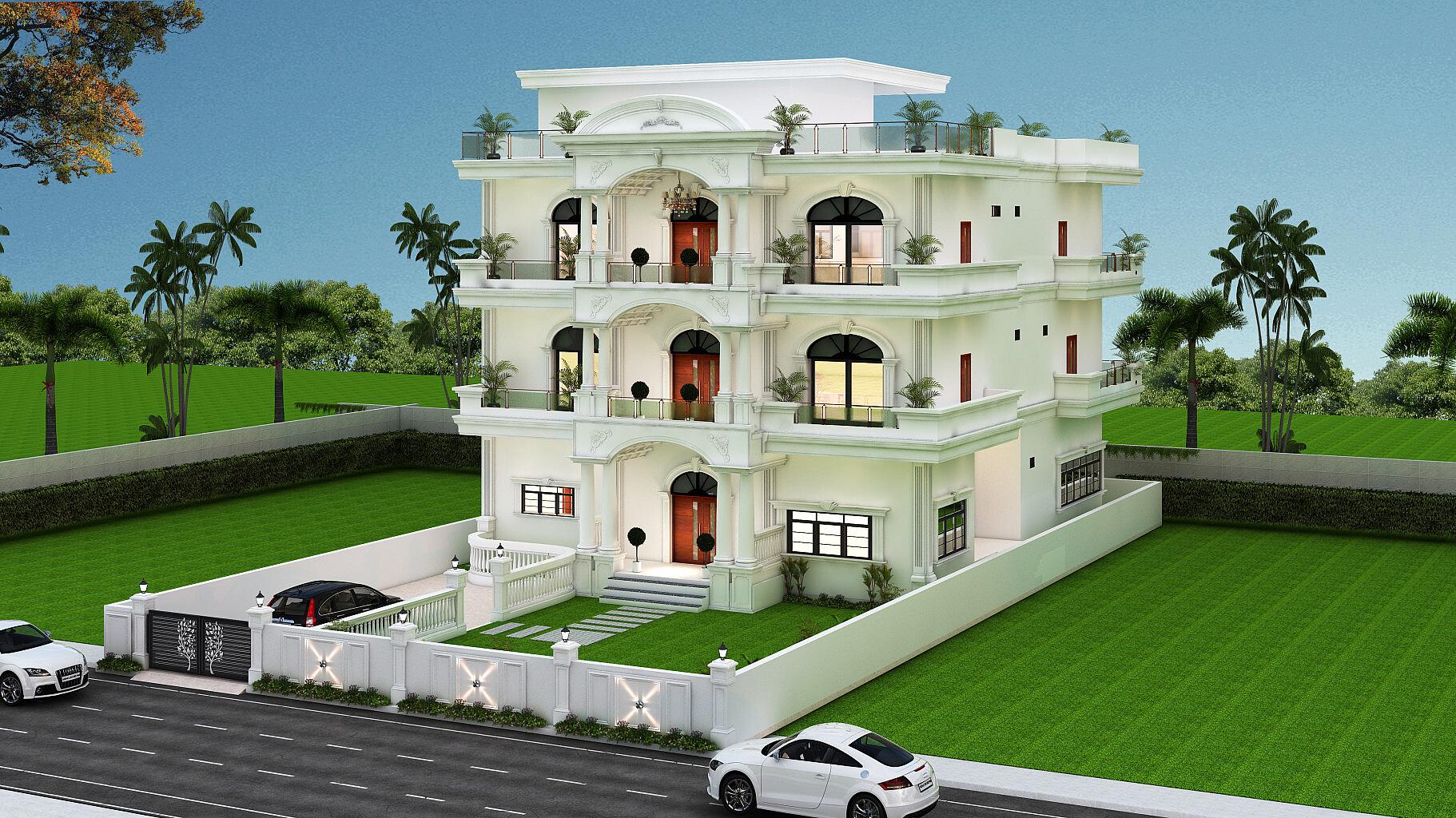 60X120 House Plan- 7200 sq ft Residential House Design at Vrindavan — photo 1 — Project ID 6365