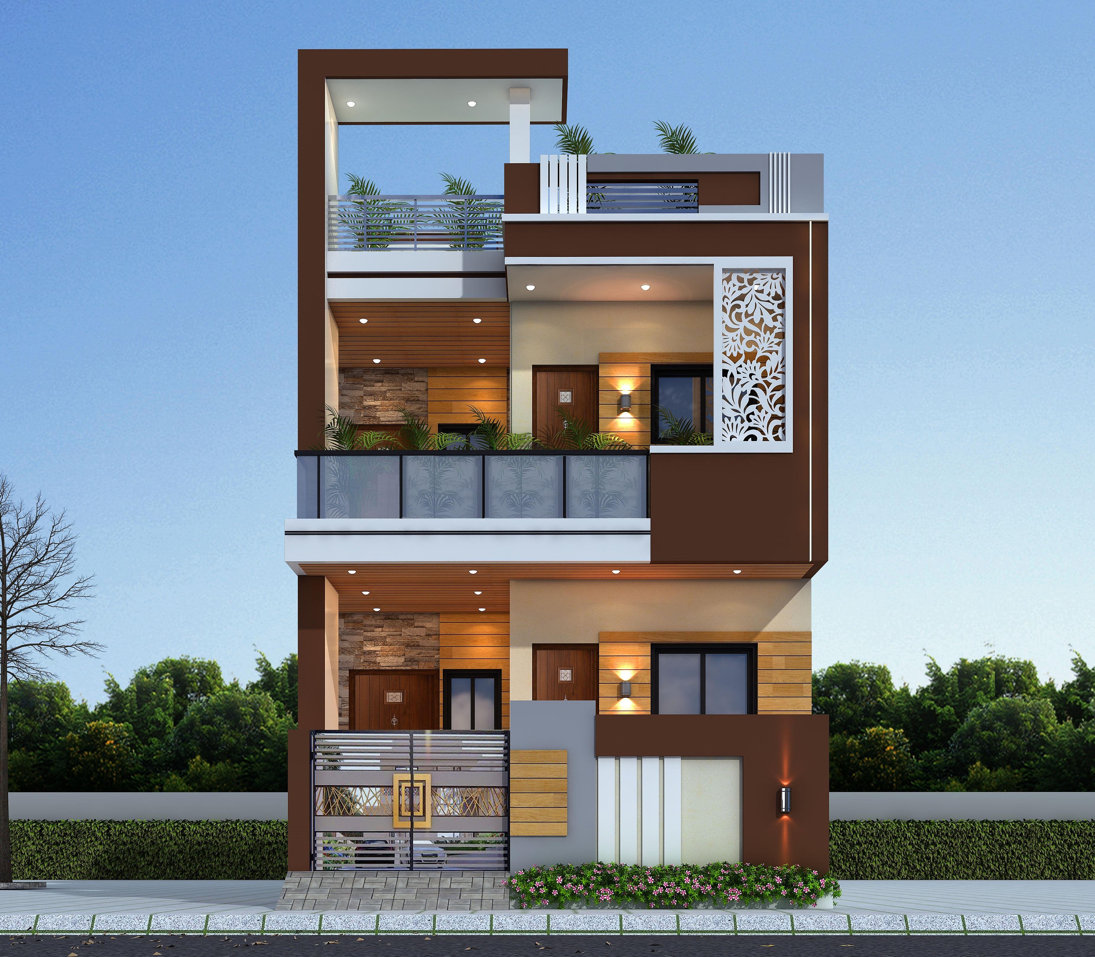 20X47 House plan- 940 sqft Residential house design At Borsad