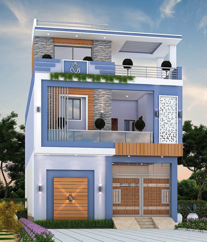25X48 house plan- 1200 sqft Residential house design At Agra [UP]