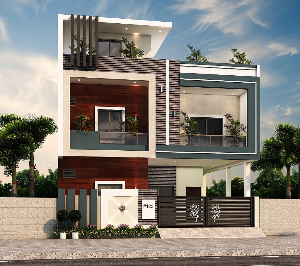 32X42 House Plan- 1344 sq ft Residential House Design at Alwar — photo 1 — Project ID 6397