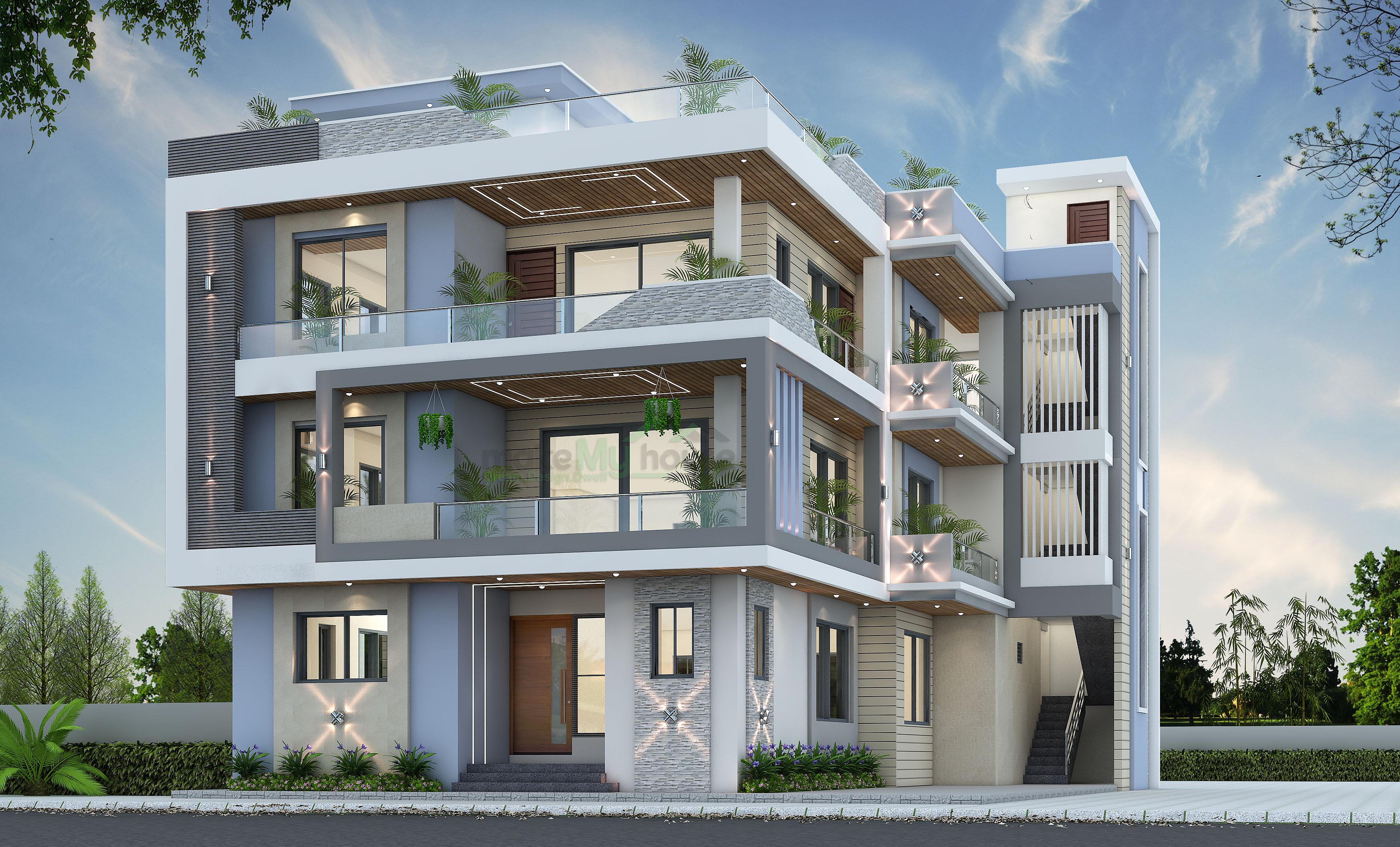 40X50 Residential House with Rental House plan- 2000 sqft Residential Cum Commercial house design At Hamirpur — photo 2 — Project ID 6414