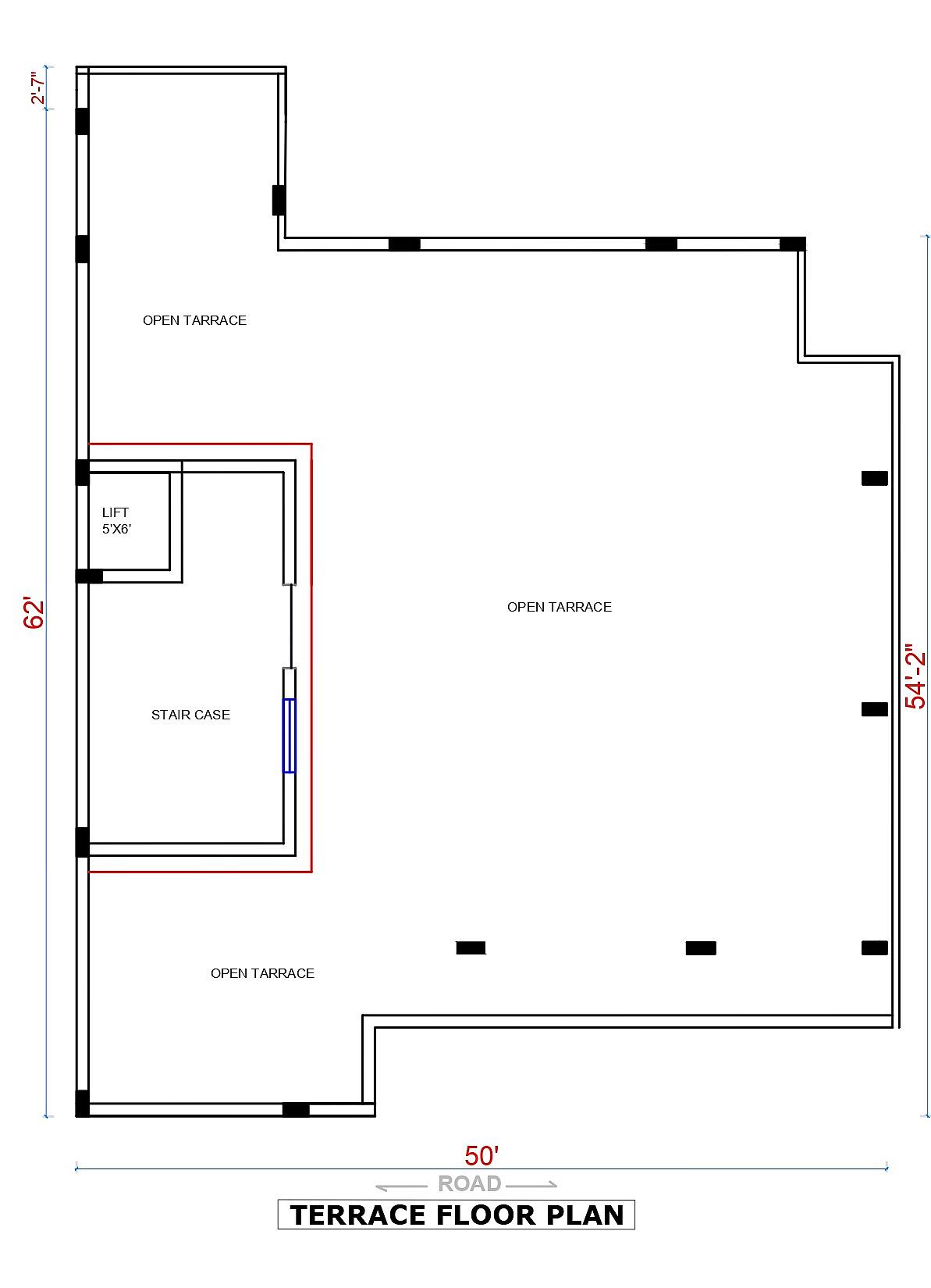 60X62 Hospital plan- 3720 sqft Residential Cum Commercial house design At Kota thumbnail 4 — Project ID 6423