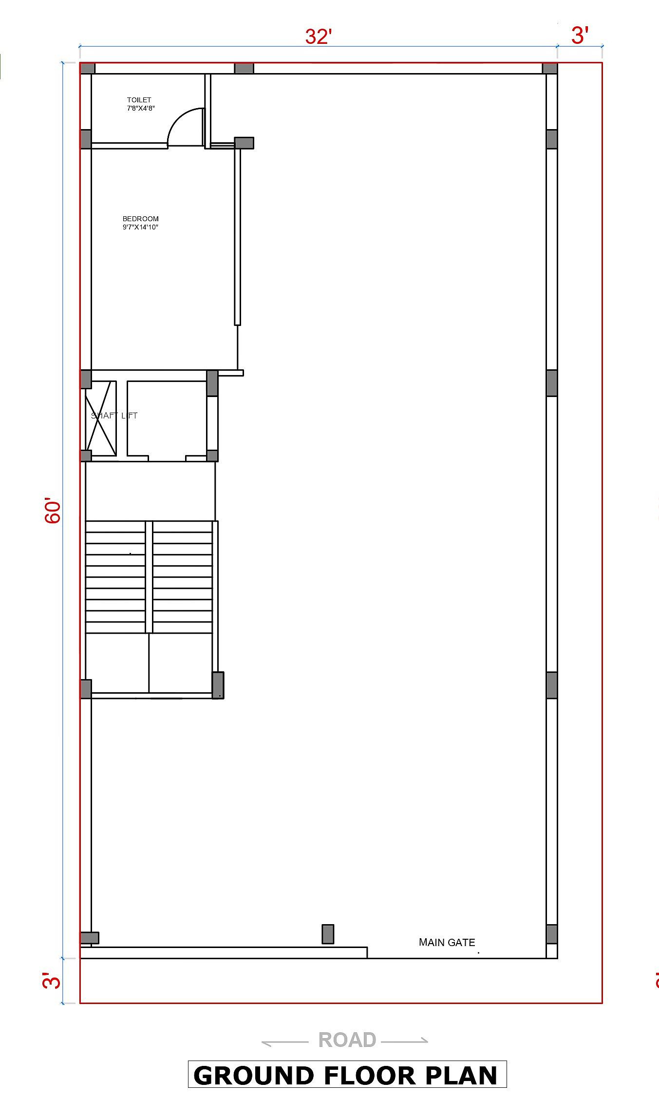 30X60 house plan- 1800 sqft Residential house design At NewDelhi thumbnail 2 — Project ID 6425