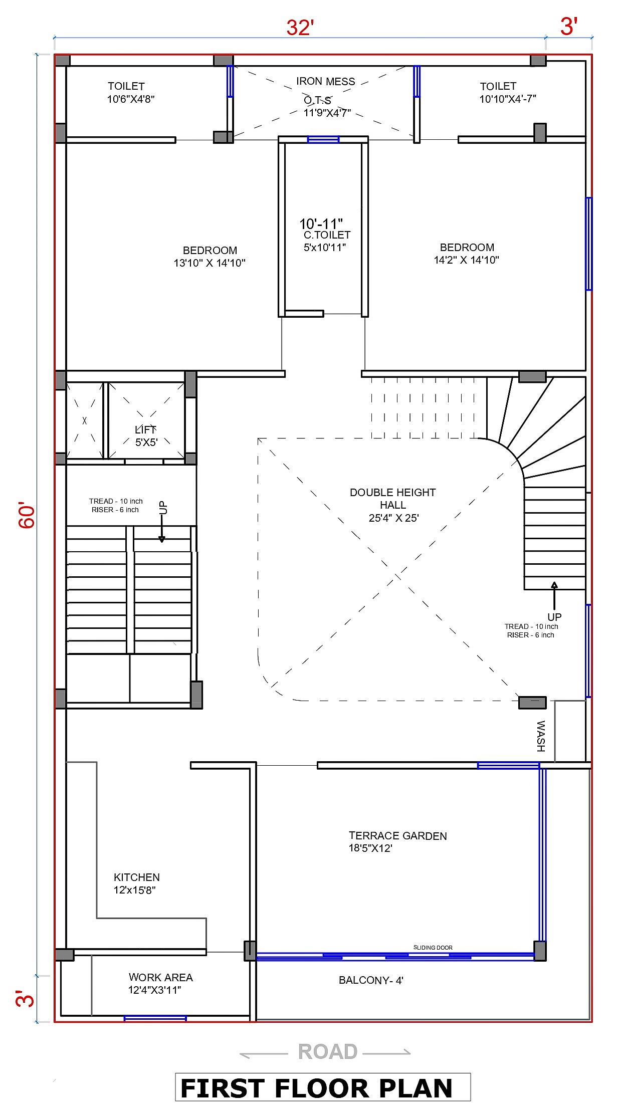 30X60 house plan- 1800 sqft Residential house design At NewDelhi thumbnail 3 — Project ID 6425