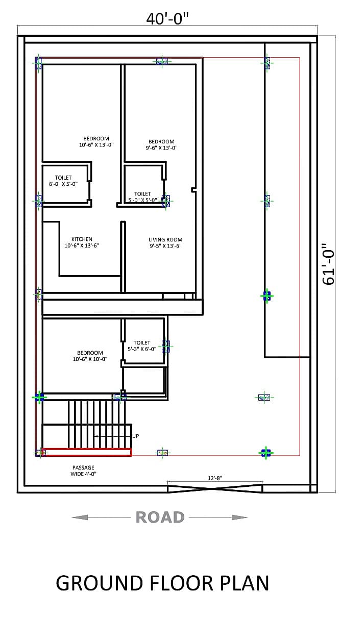 40X60 house plan- 2400 sqft Residential house design At BangaloreNorth thumbnail 2 — Project ID 6429