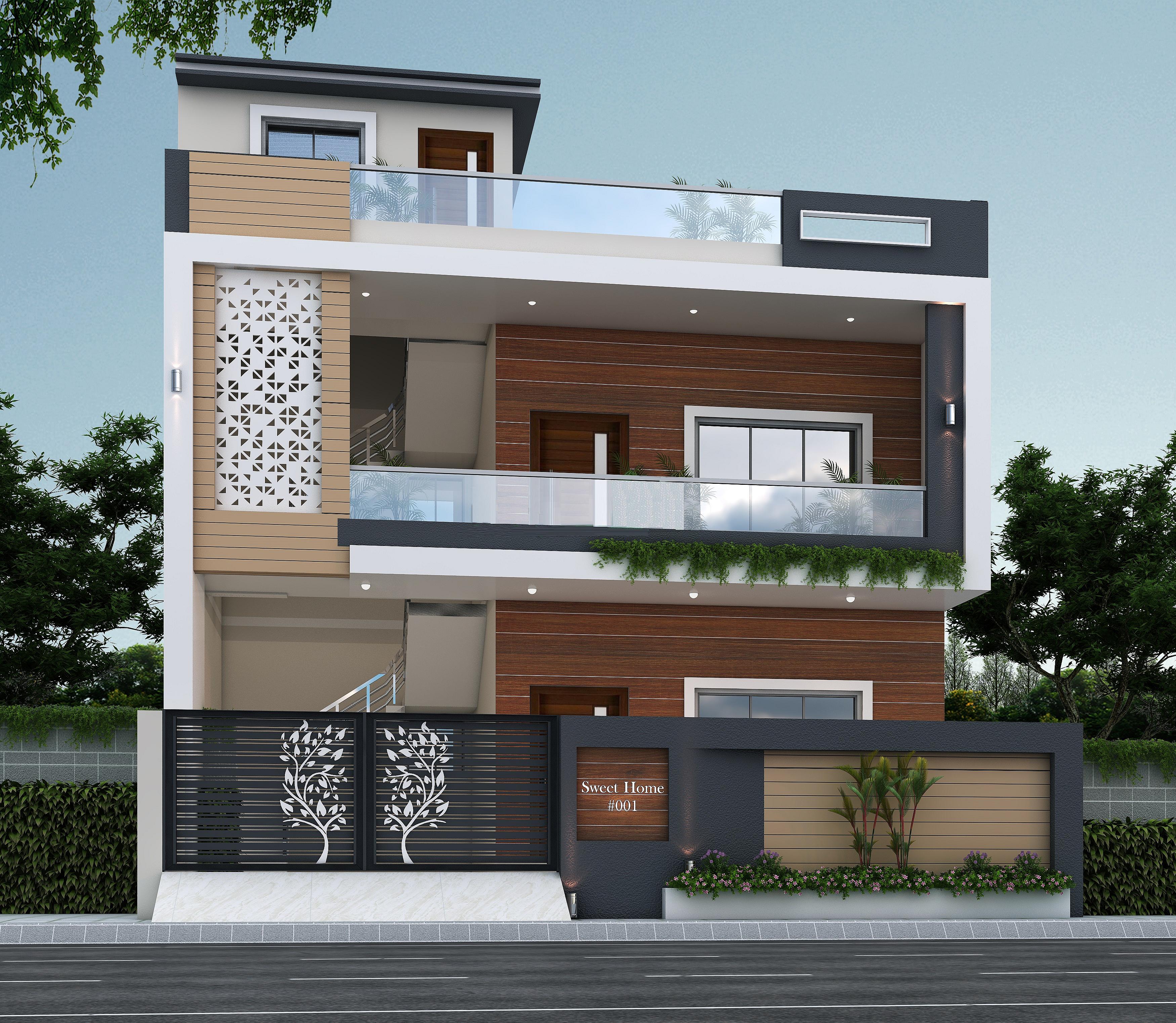 30X65 house plan- 1950 sqft Residential house design At Ludhiana thumbnail 1 — Project ID 6441