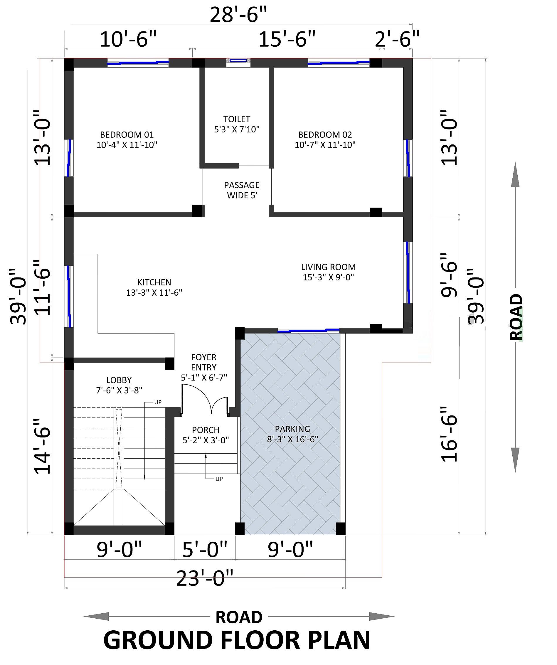 30X40 house plan- 1200 sqft Residential house design At DarjeelingPulbazar thumbnail 2 — Project ID 6460