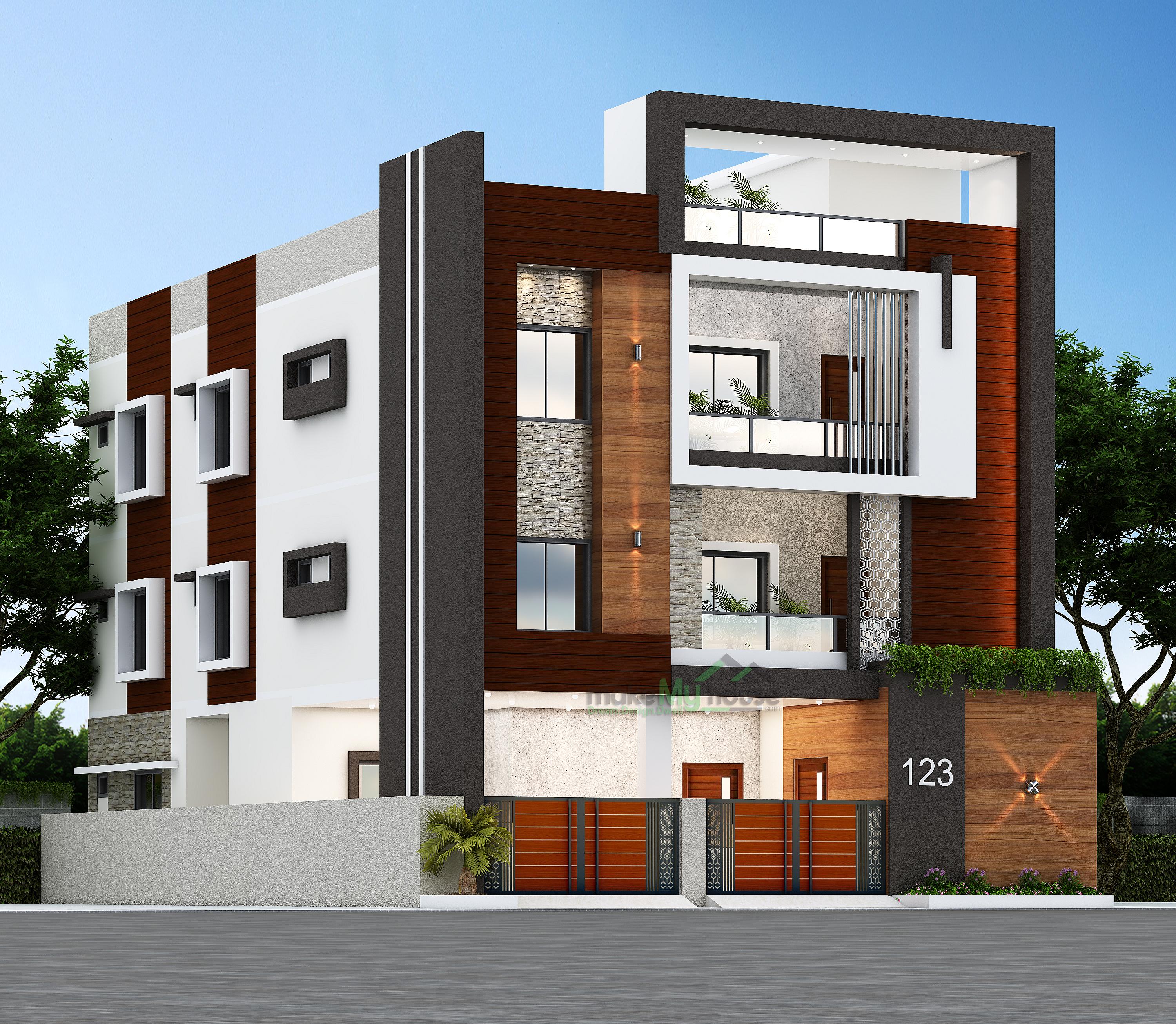 40X60 Multi Storey Commercial Plan- 2400 sq ft Residential Cum Commercial House Design at Gulbarga [KA]
