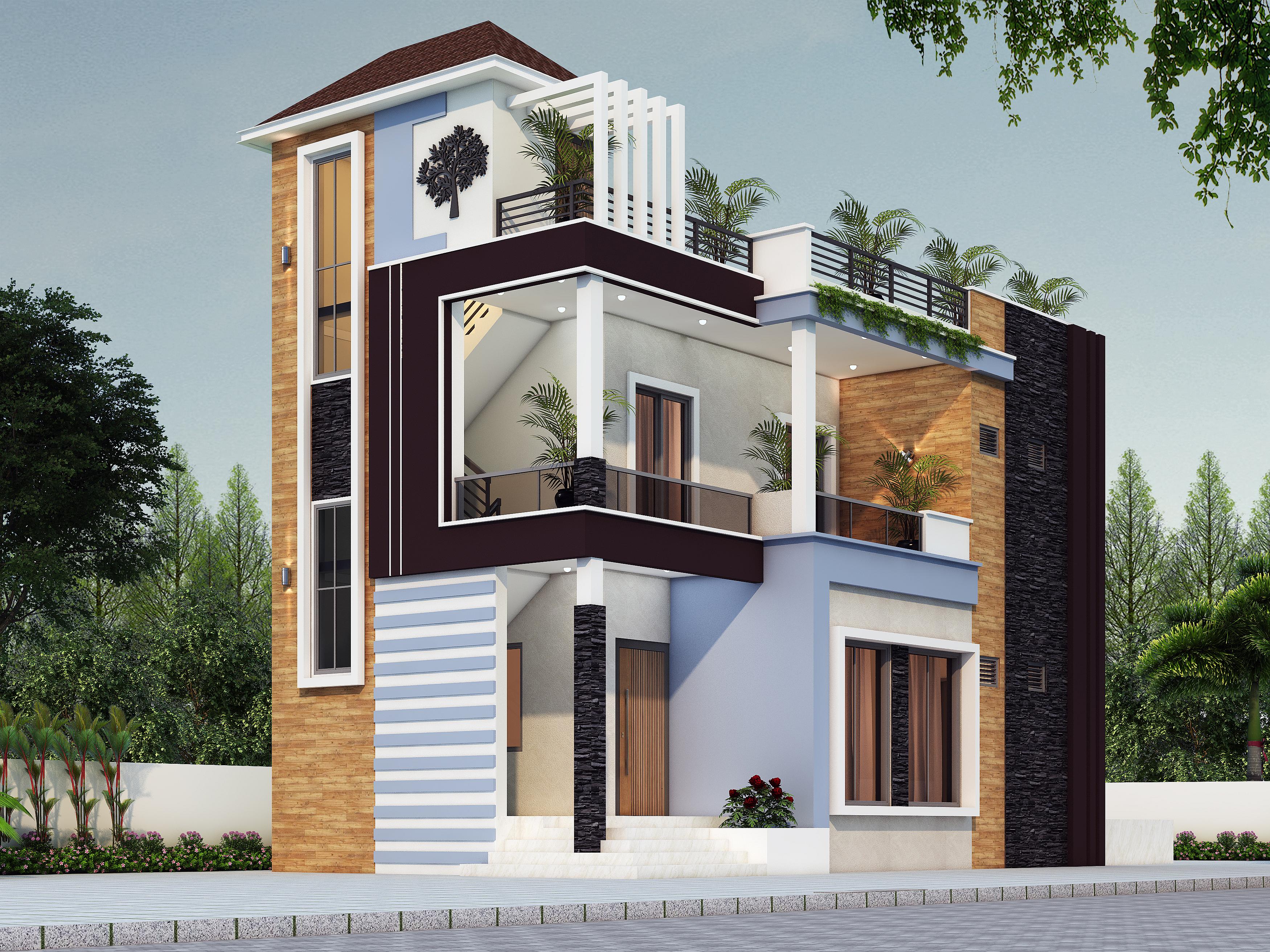 45X40 house plan- 1800 sqft Residential house design At Bhopal [MP]