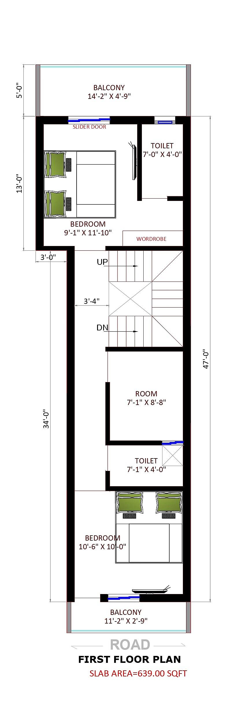15X55 house plan- 825 sqft Residential house design At Raiganj thumbnail 3 — Project ID 6490
