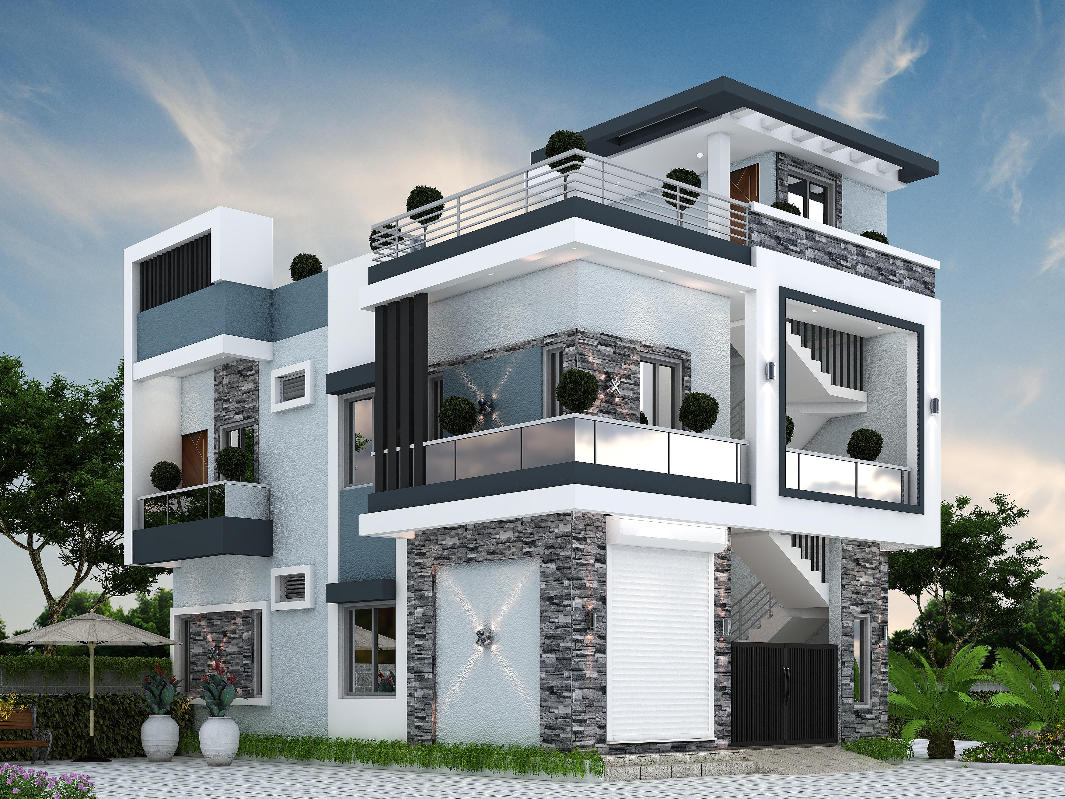 20X36 house plan- 720 sqft Residential Cum Commercial house design At Karnal thumbnail 1 — Project ID 6493
