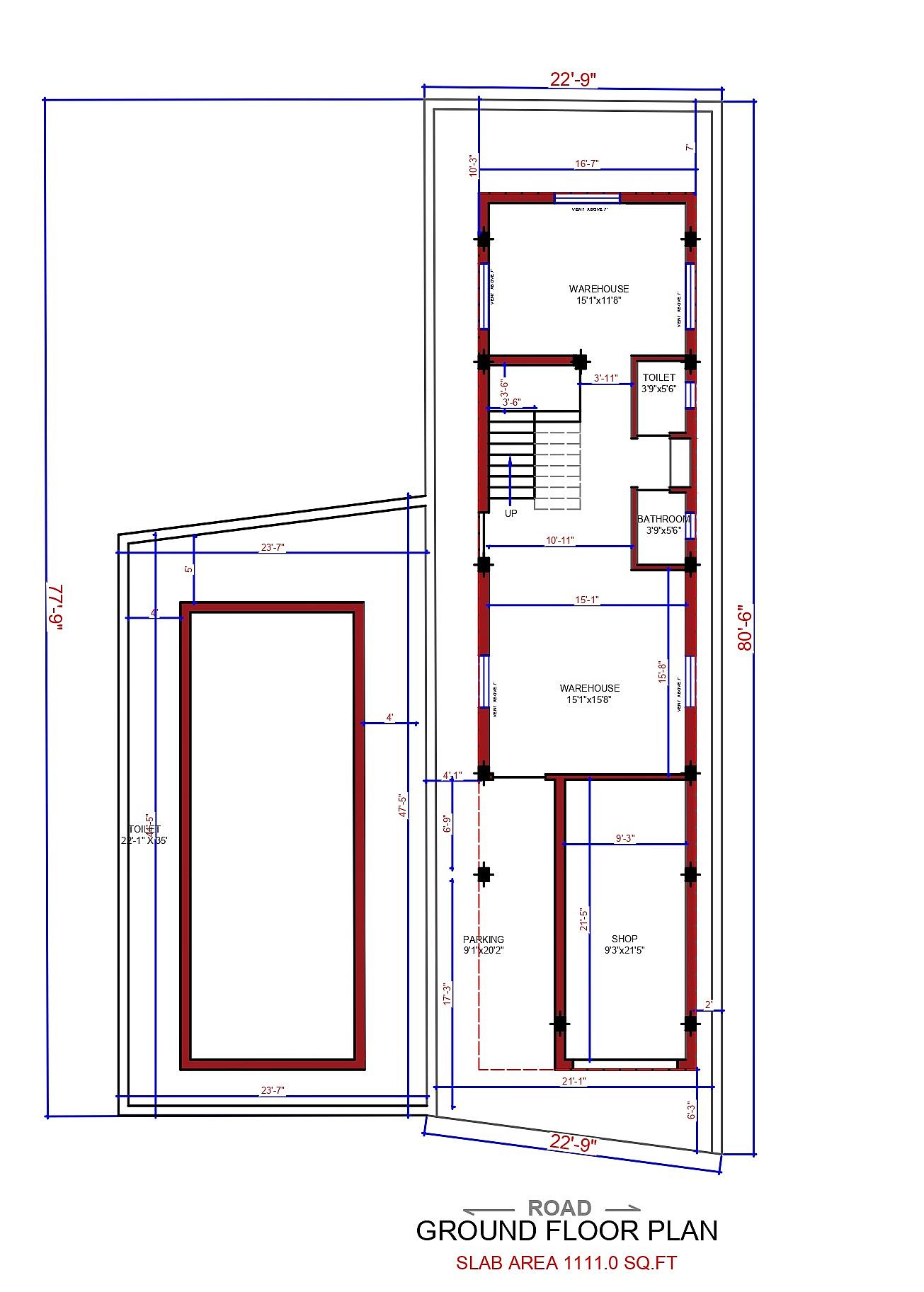 25X80 House With Office plan- 2000 sqft Residential Cum Commercial house design At Baidyabatti thumbnail 2 — Project ID 6499