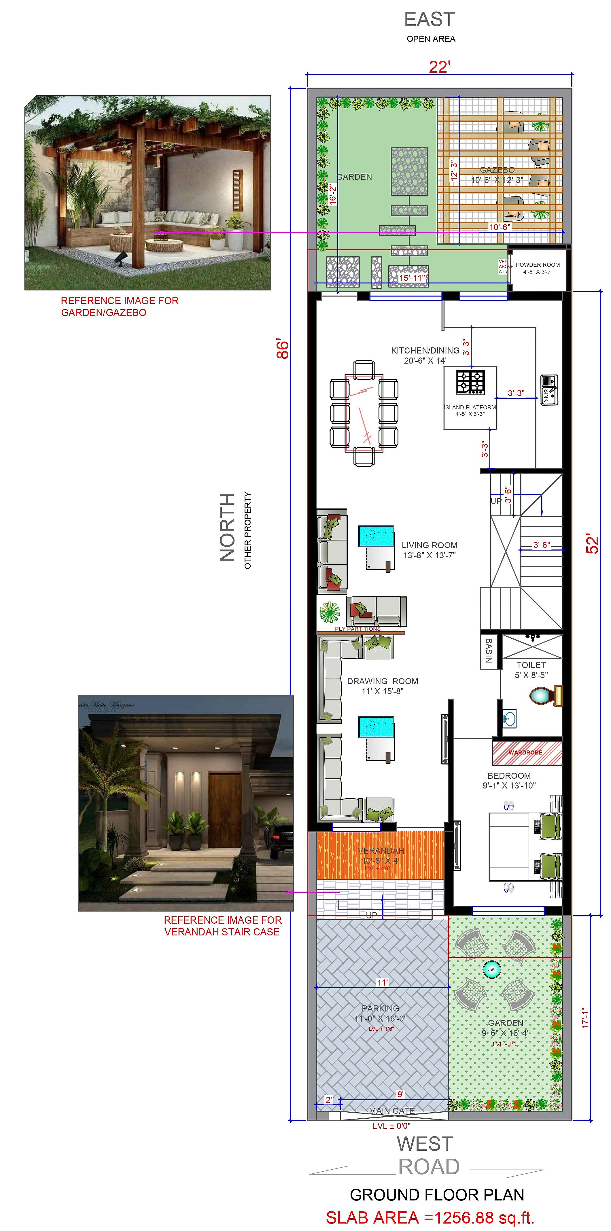 22X85 House Plan- 1870 sq ft Residential House Design at Vellore thumbnail 2 — Project ID 6510