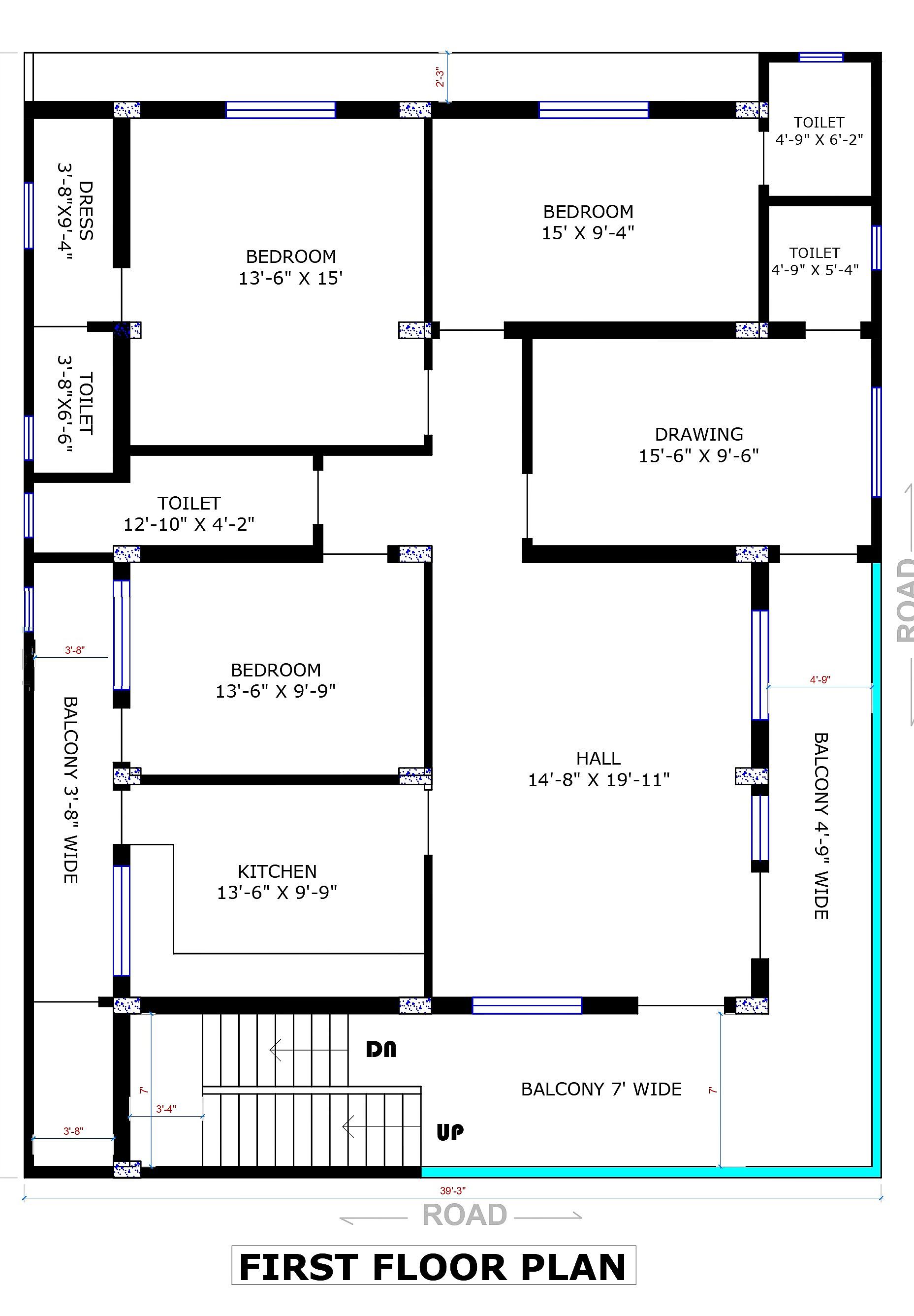 40X50 House With Shop plan- 2000 sq ft Residential Cum Commercial House Design at Siddipet thumbnail 3 — Project ID 6518