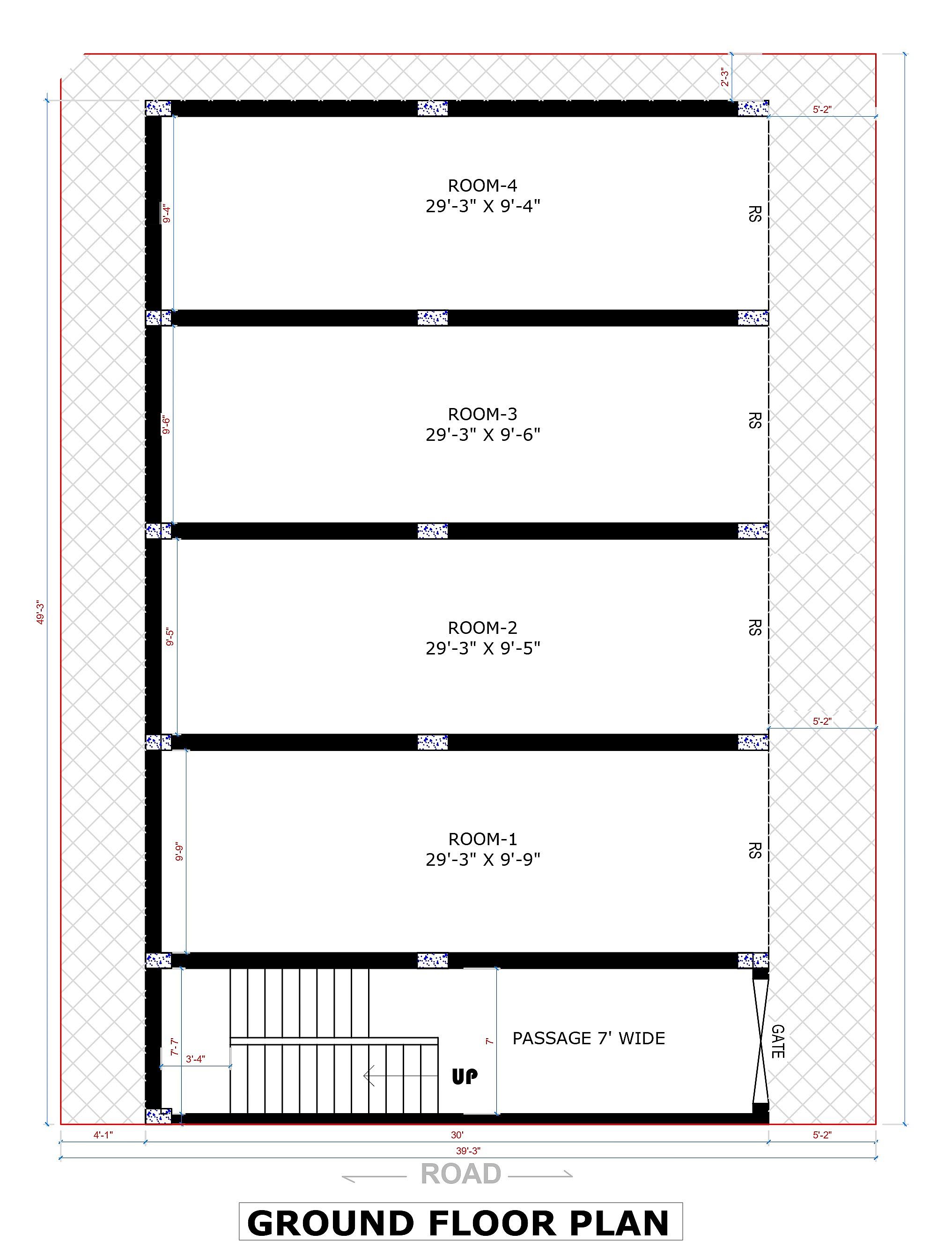 40X50 House With Shop plan- 2000 sq ft Residential Cum Commercial House Design at Siddipet thumbnail 2 — Project ID 6518