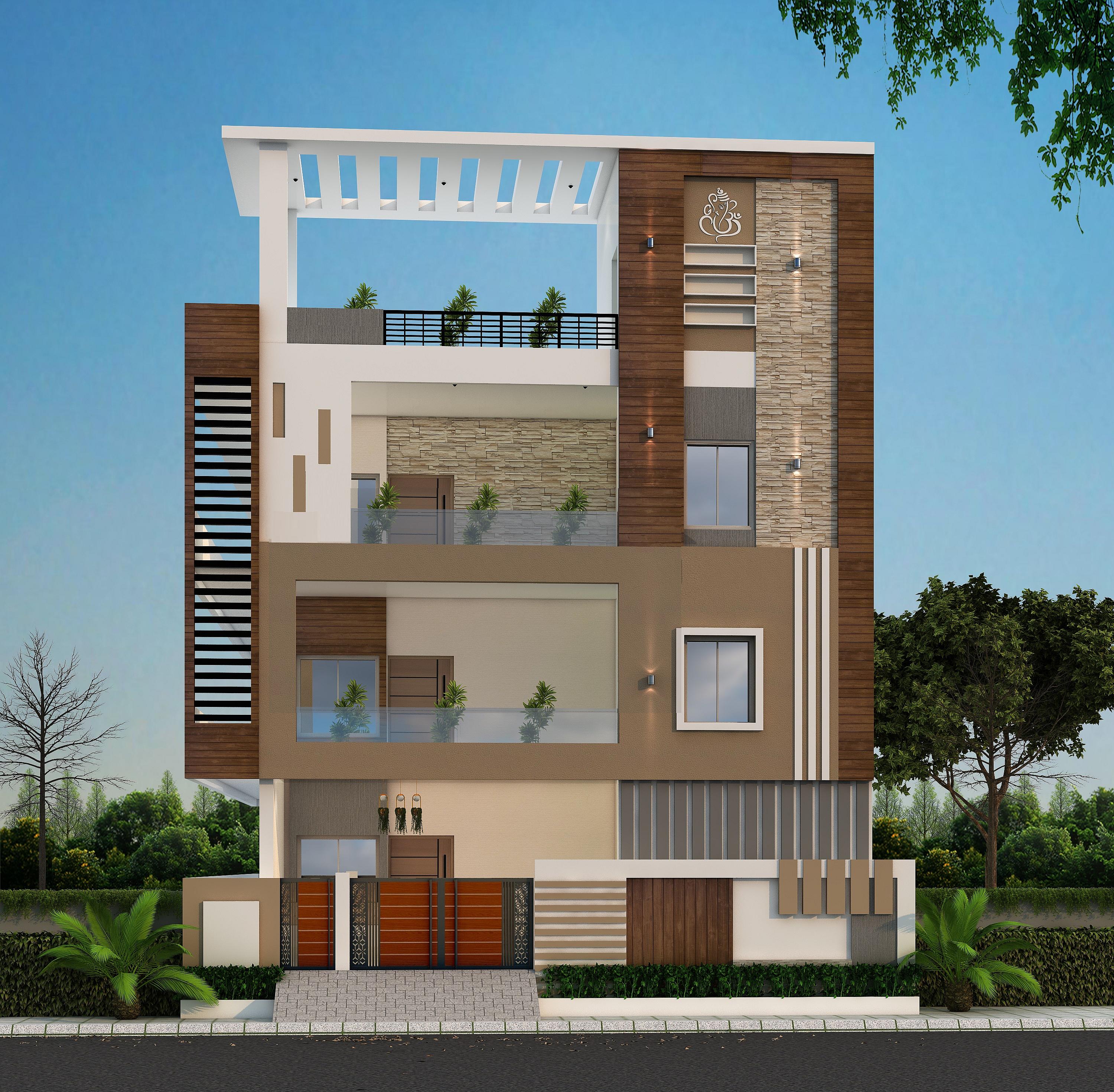 40X60 House Plan- 2400 sq ft Residential House Design at Puttur thumbnail 1 — Project ID 6533