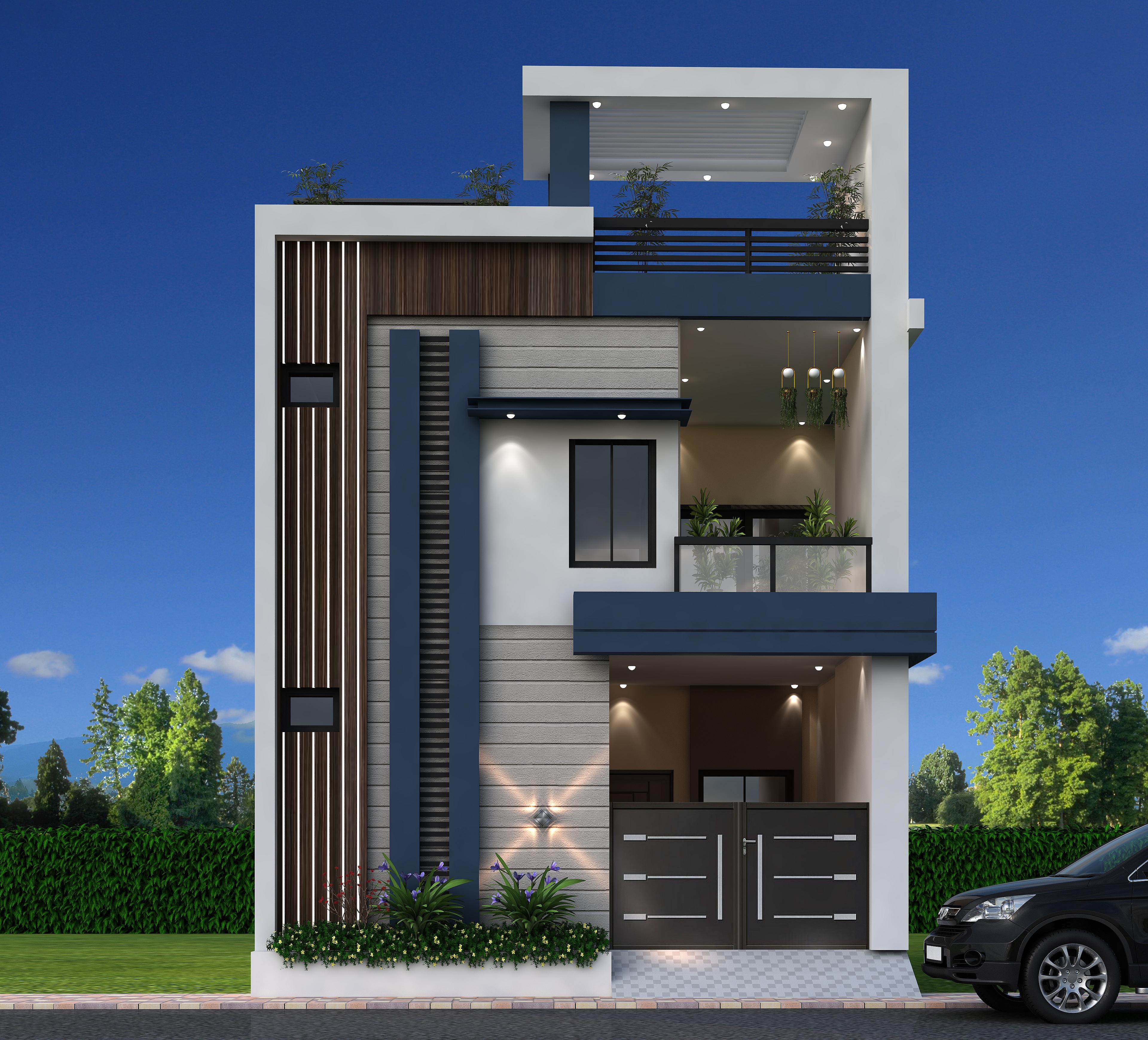 22X50 house plan- 110 sqft Residential house design At Betul — photo 1 — Project ID 6534