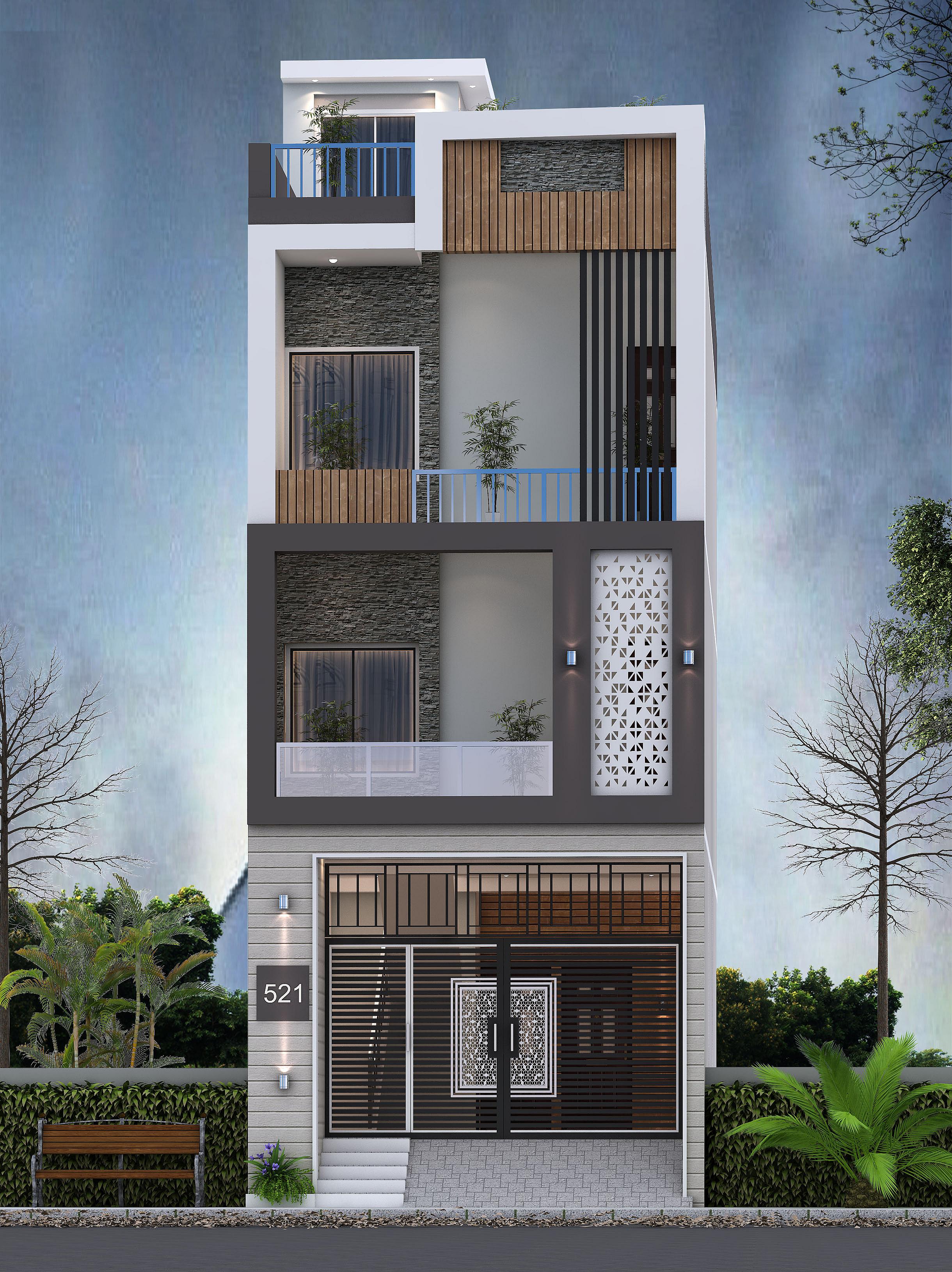 17X50 house plan- 85 sqft Residential house design At Patna [BR]