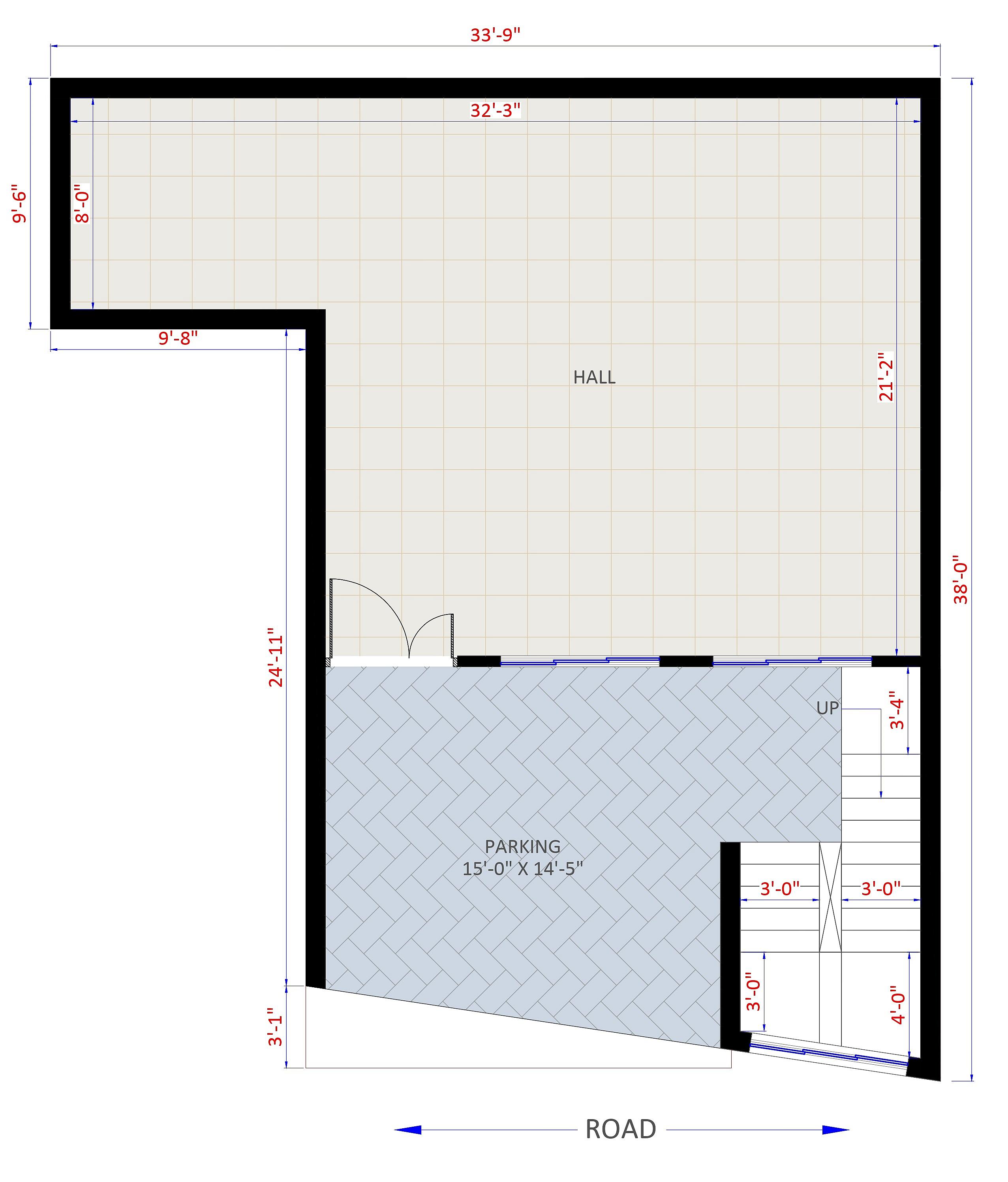 34X38 House Plan- 1292 sq ft Residential Cum Commercial House Design at Aligarh thumbnail 2 — Project ID 6553
