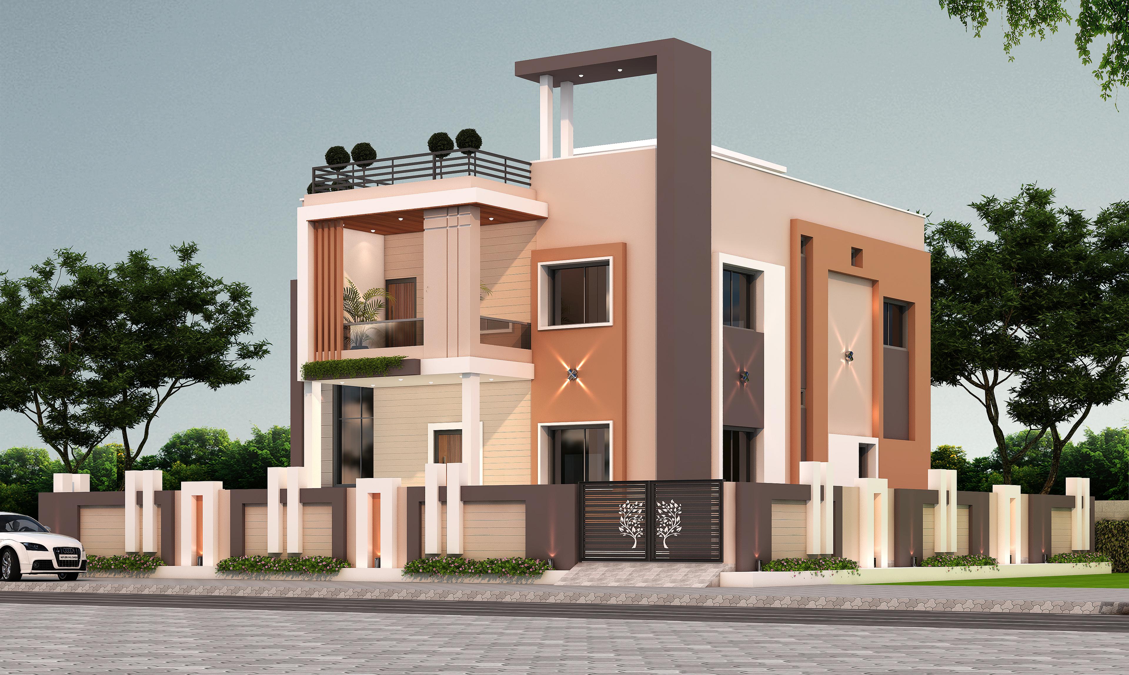 60X60 House Plan- 3600 sq ft Residential House Design at Gandhinagar [GJ]