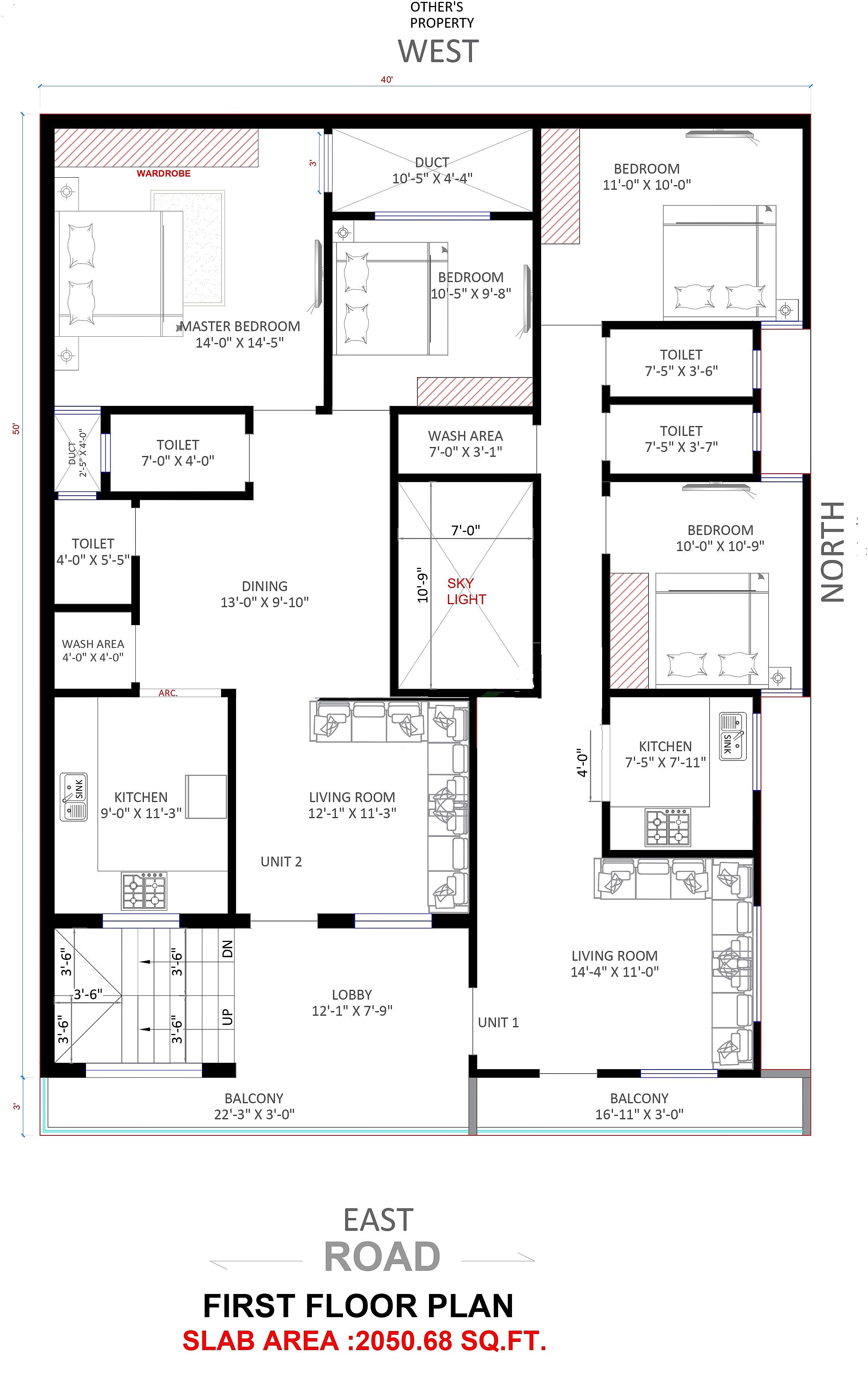 40X50 House Plan- 2000 sq ft Residential Cum Commercial House Design at Sikar thumbnail 3 — Project ID 6582