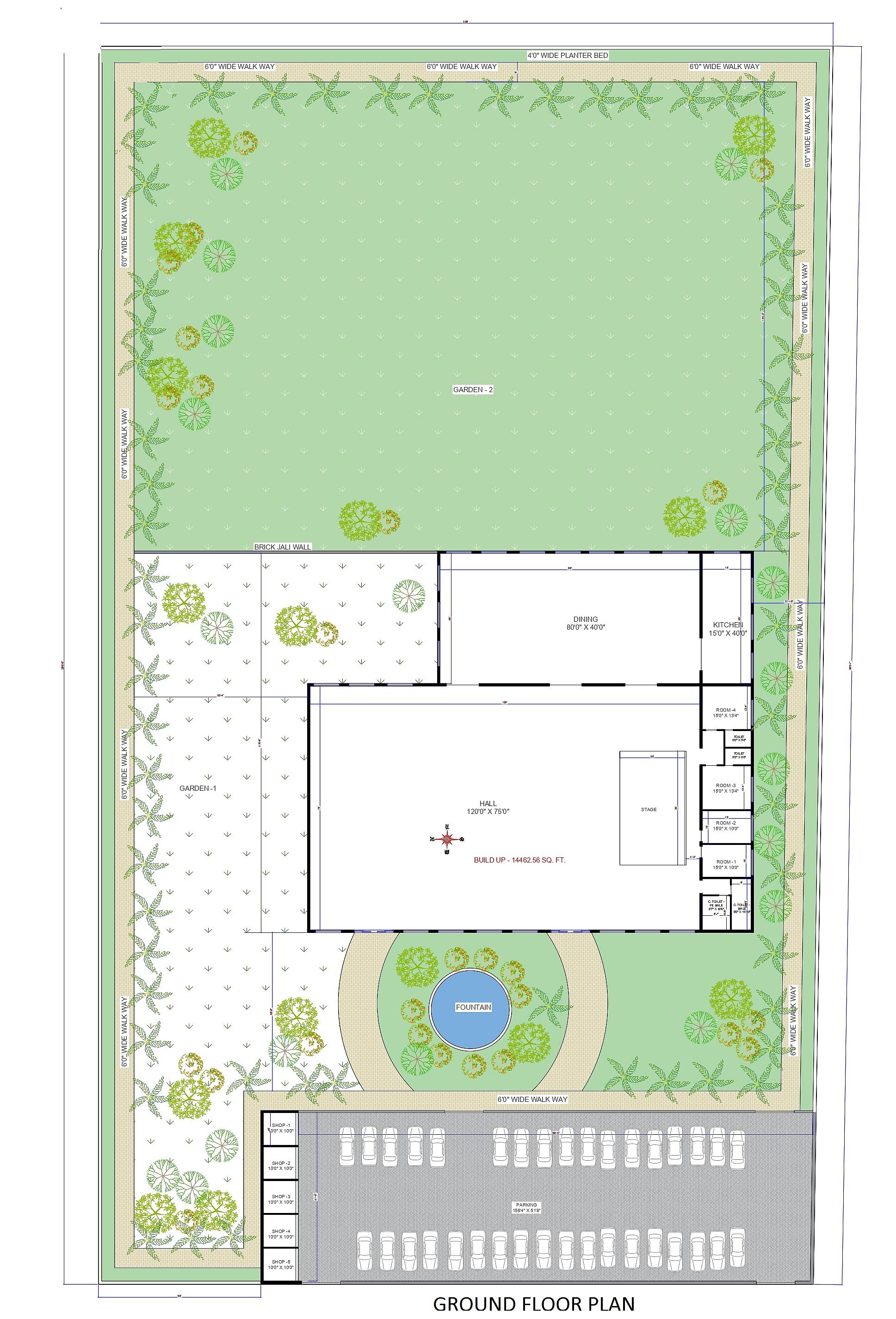 230X380 Marriage Hall Plan- 87400 sq ft Commercial House Design at Thane thumbnail 2 — Project ID 6585