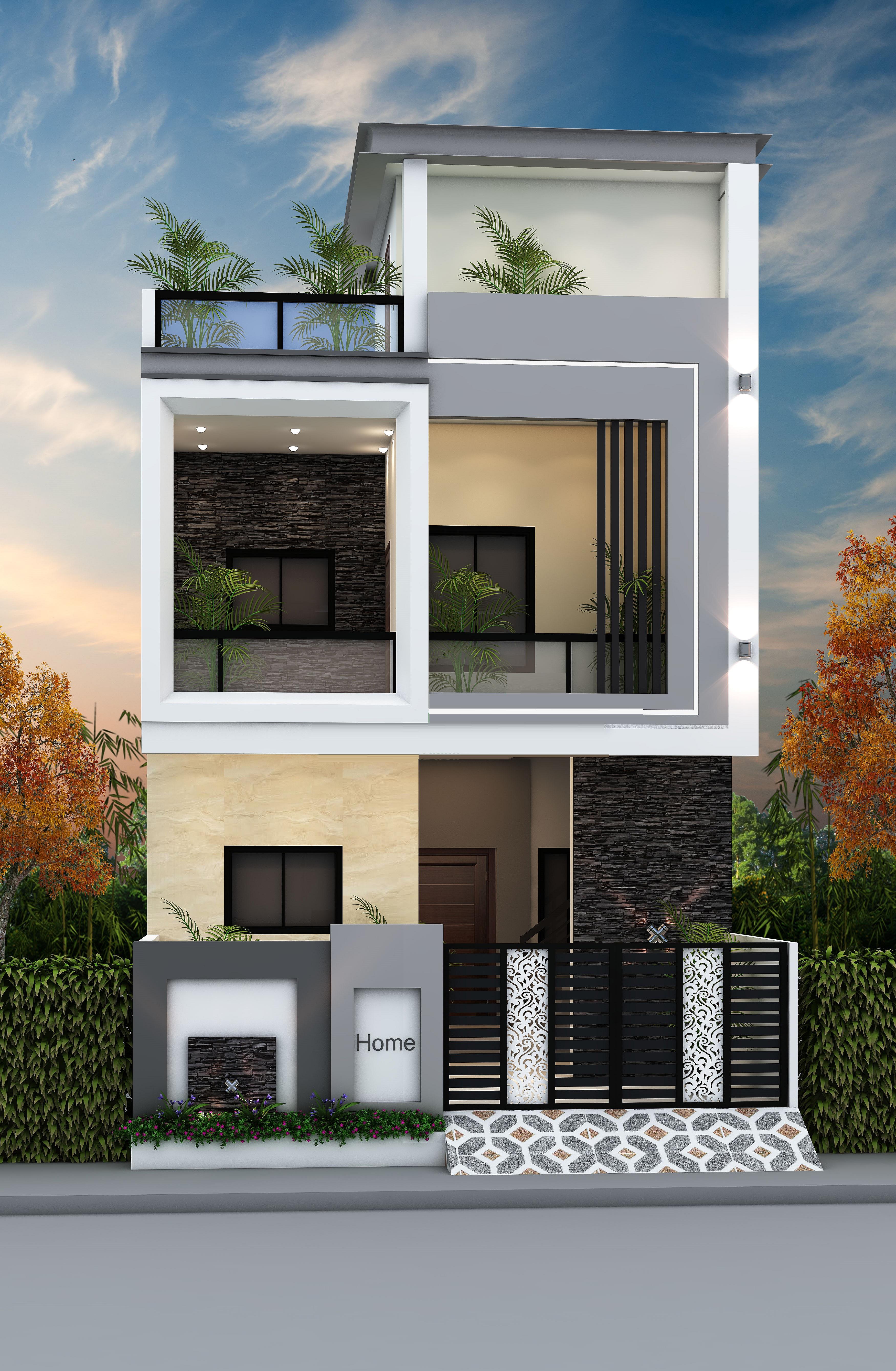 20X75 House Plan- 1500 sq ft Residential Cum Commercial House Design at Kharar [PB]