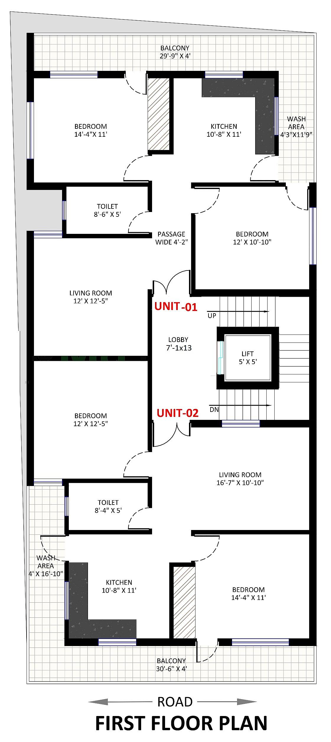 33X67 House Plan- 2211 sq ft Residential Cum Commercial House Design at Patna thumbnail 2 — Project ID 6604