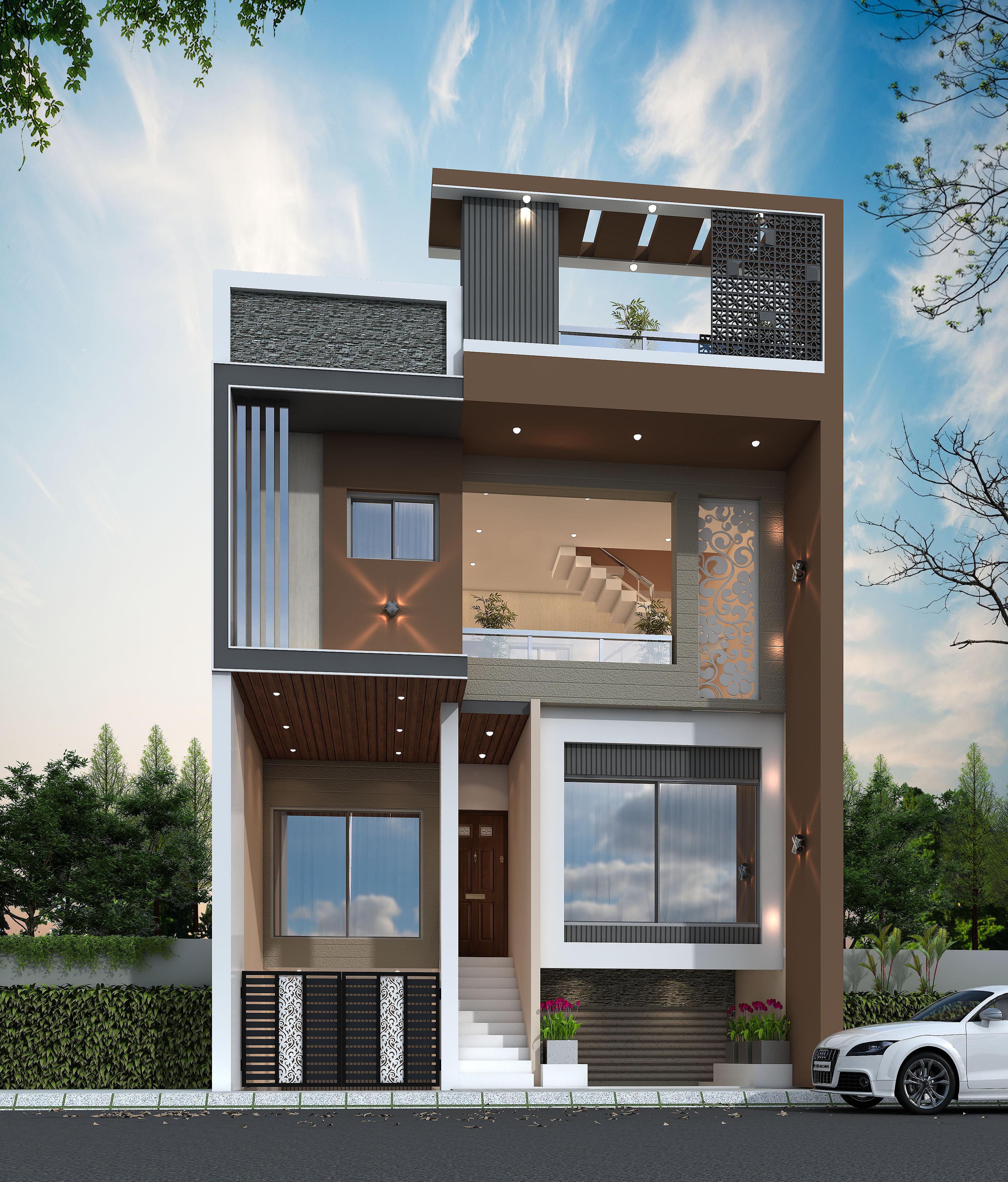 26X53 House With Shop plan- 1378 sq ft Residential Cum Commercial House Design at Washim [MH]