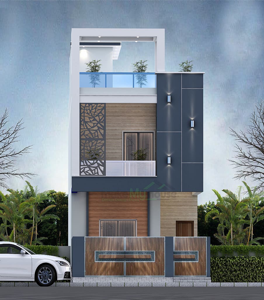 17X77 House Plan- 1309 sq ft Residential House Design at Haldwani [UK]