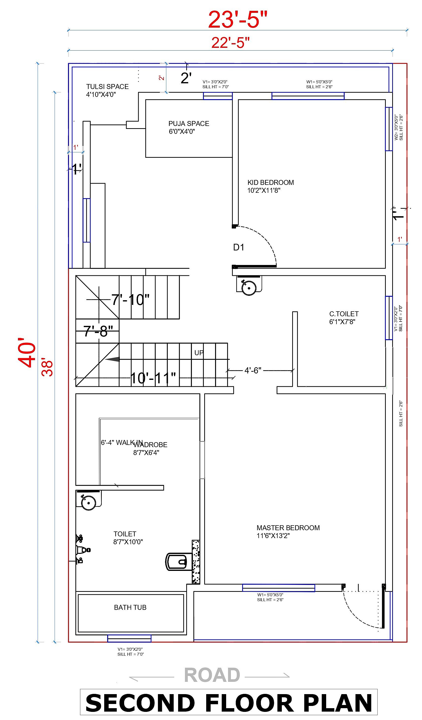 24X40 House Plan- 960 sq ft Residential Cum Commercial House Design at Bangalore thumbnail 4 — Project ID 6633