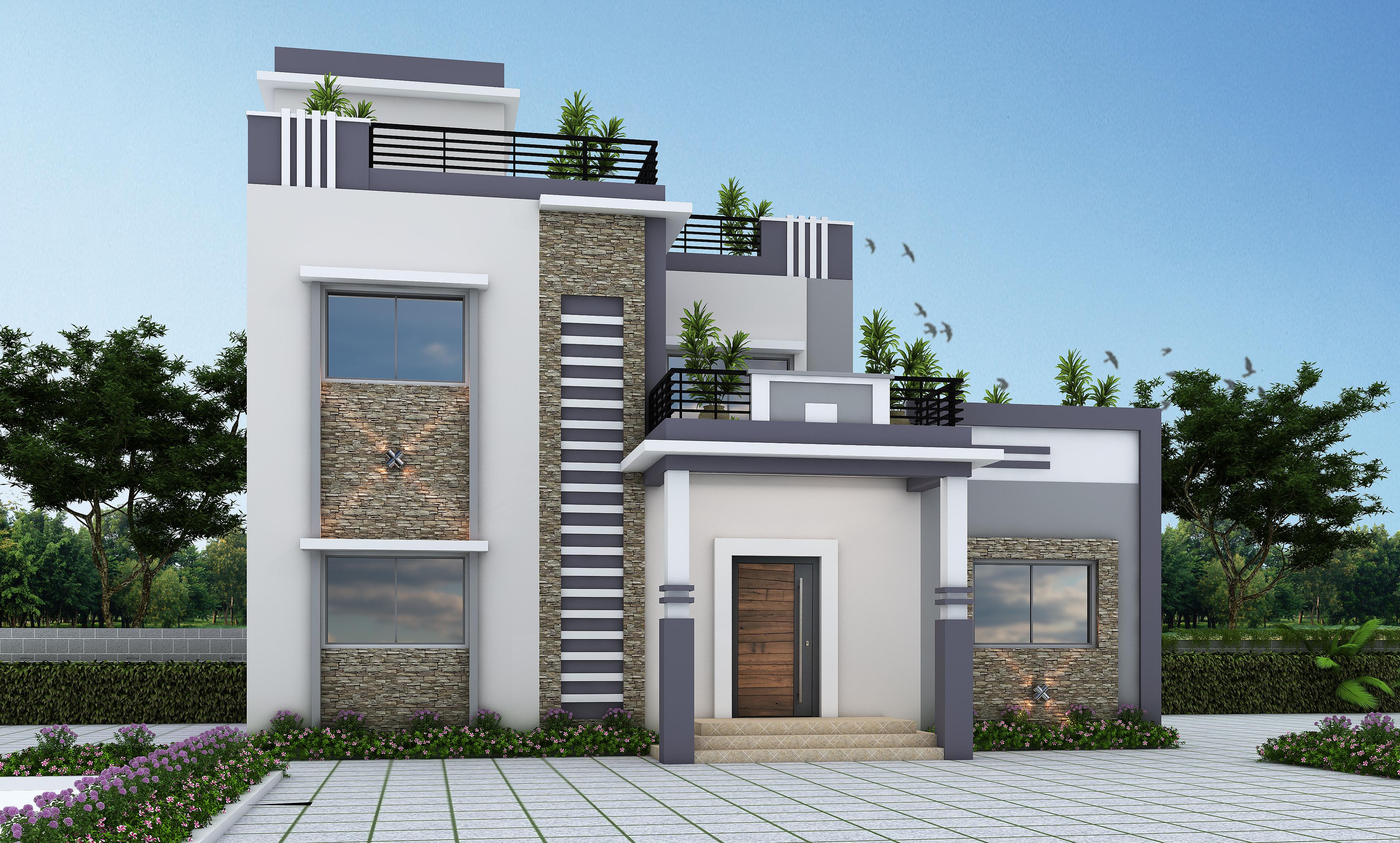 40X33 House Plan- 1320 sq ft Residential House Design at Basahiya Ram [BR]