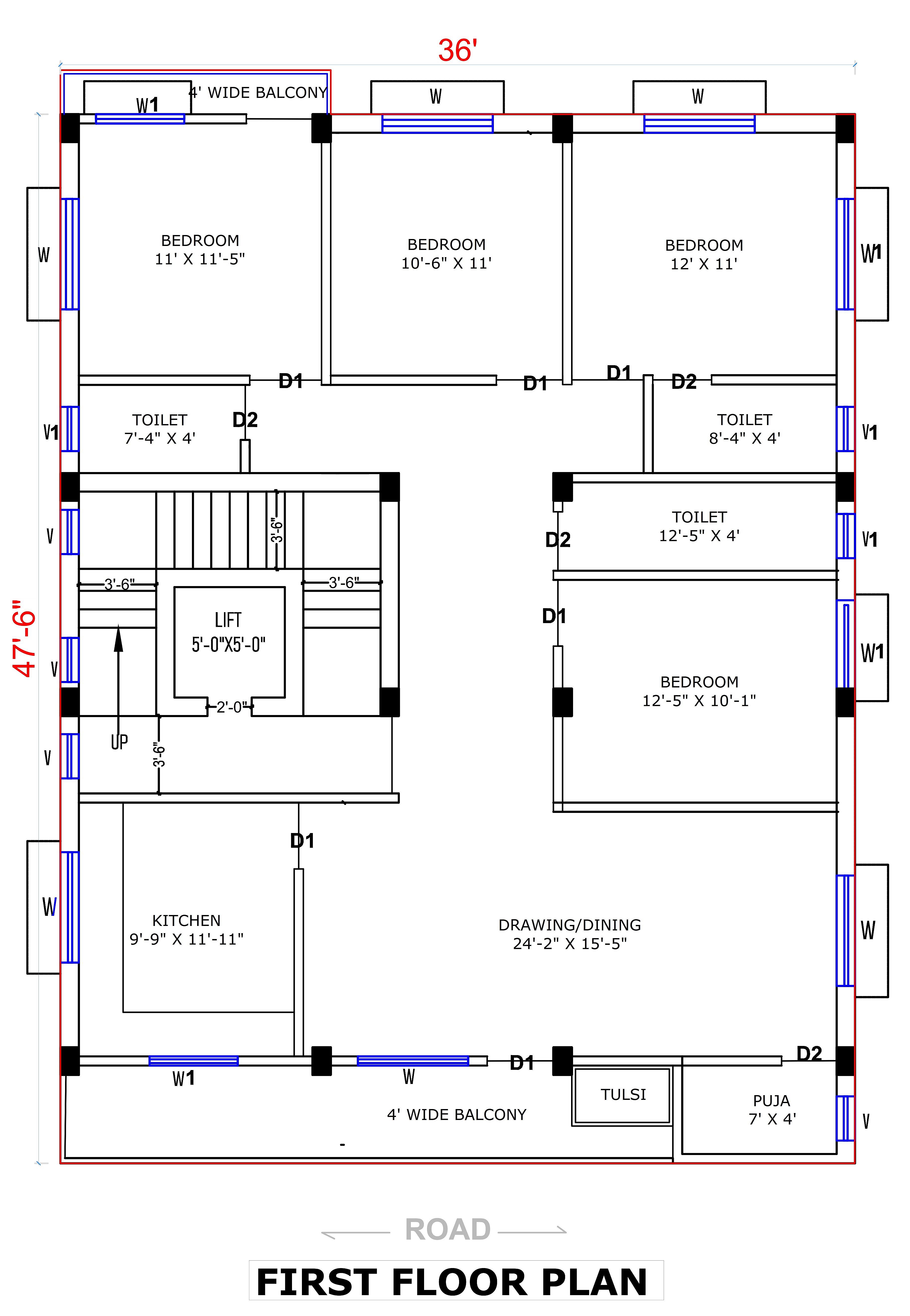 40X50 Multi Storey Apartment Plan- 2000 sq ft Residential Cum Commercial House Design at Rourkela thumbnail 3 — Project ID 6675