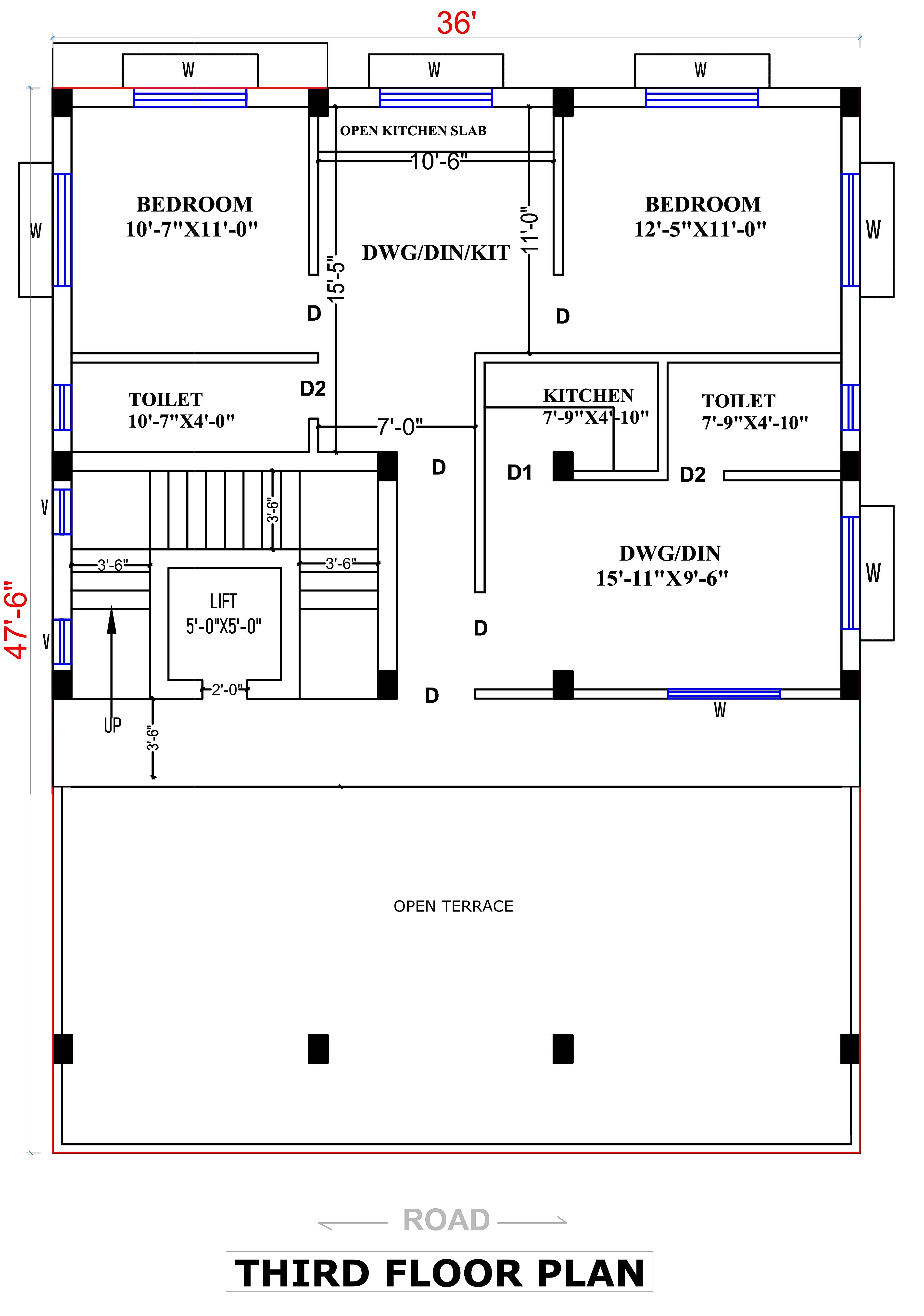 40X50 Multi Storey Apartment Plan- 2000 sq ft Residential Cum Commercial House Design at Rourkela thumbnail 5 — Project ID 6675