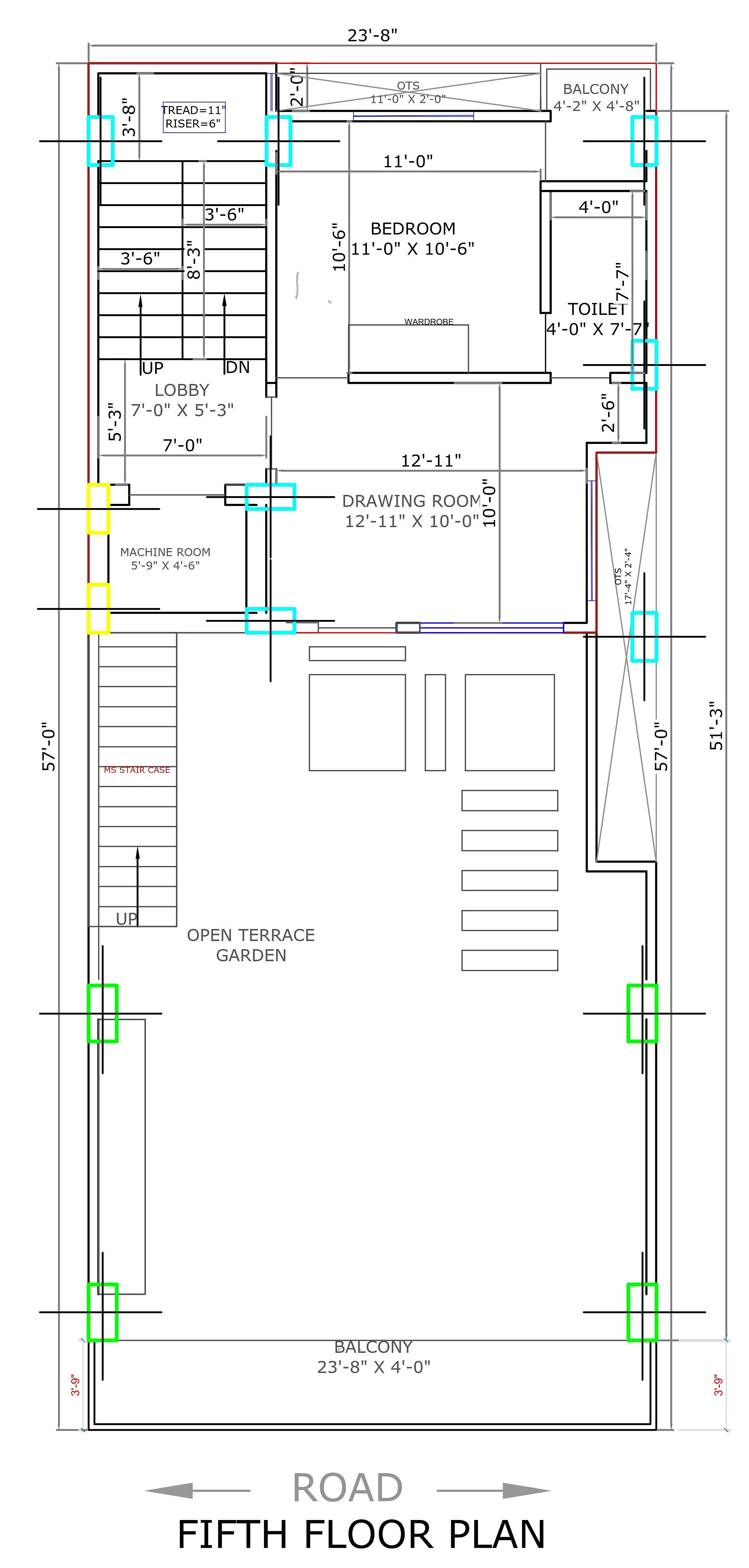 24X58 Multi Storey Residential Plan- 1392 sq ft Residential Cum Commercial House Design at Patna thumbnail 3 — Project ID 6710