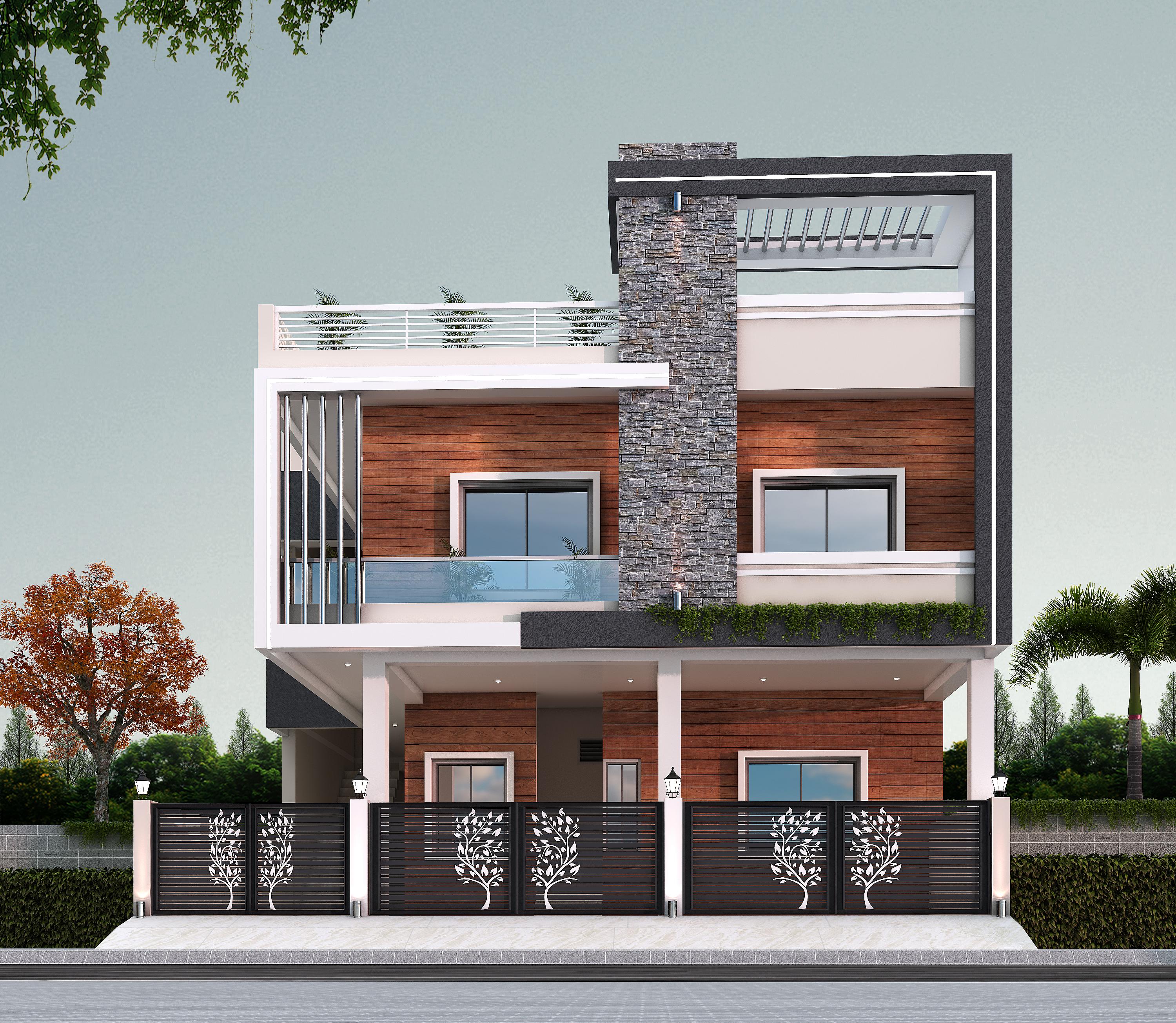 38X60 House Plan- 2280 sq ft Residential Cum Commercial House Design at Derabassi thumbnail 1 — Project ID 6727