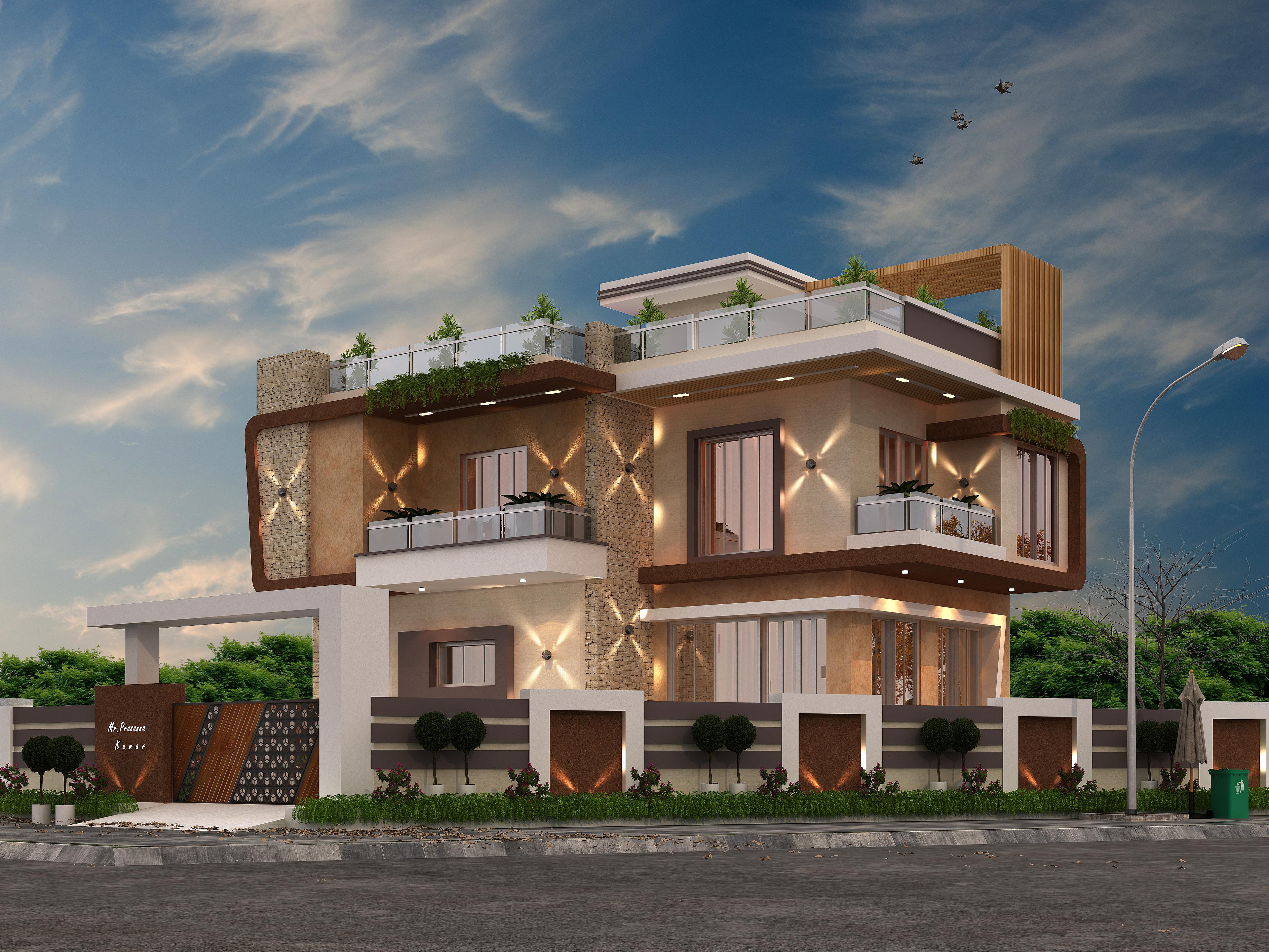 70X60 House plan- 4200 sq ft Residential House Design at Pasighat [AR]