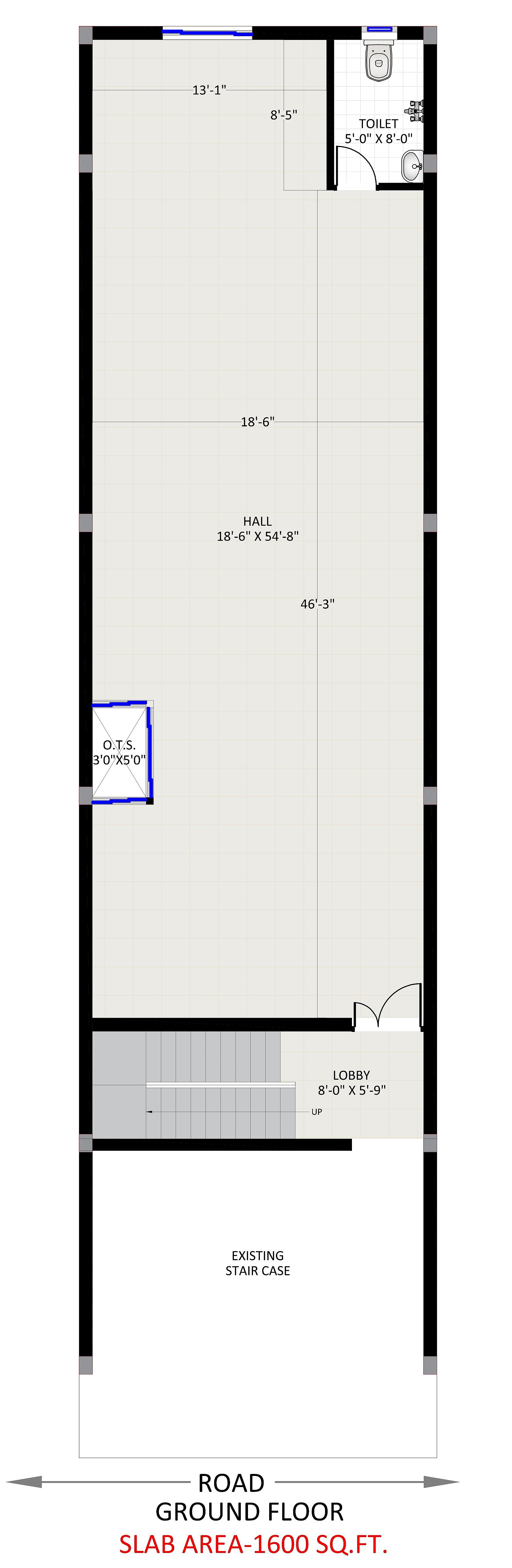 20X80 House Plan- 1600 sq ft Residential House Design at Pukhraayan thumbnail 1 — Project ID 6751