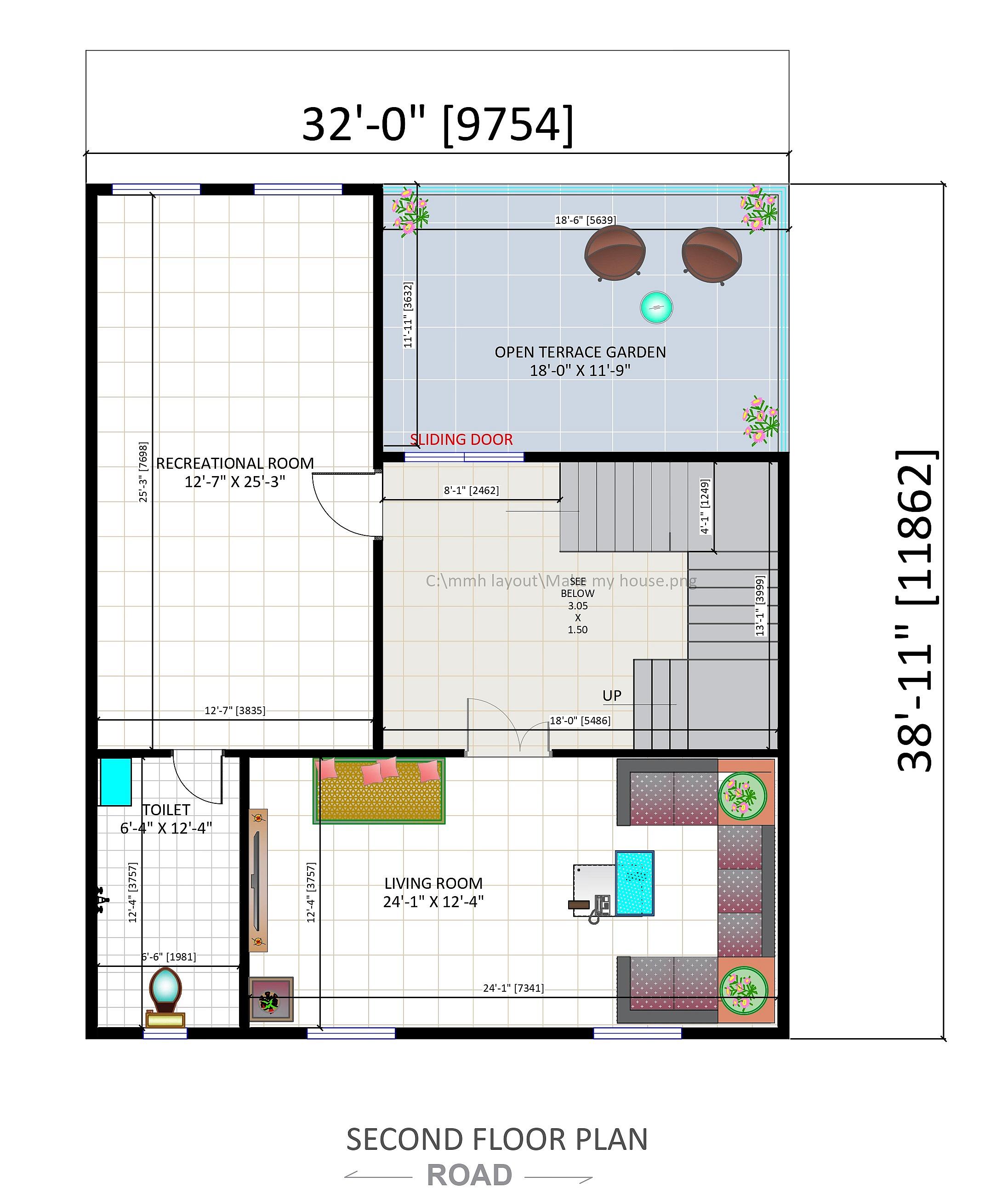 32X45 House Plan- 1440 sq ft Residential House Design at Kampala thumbnail 4 — Project ID 6756