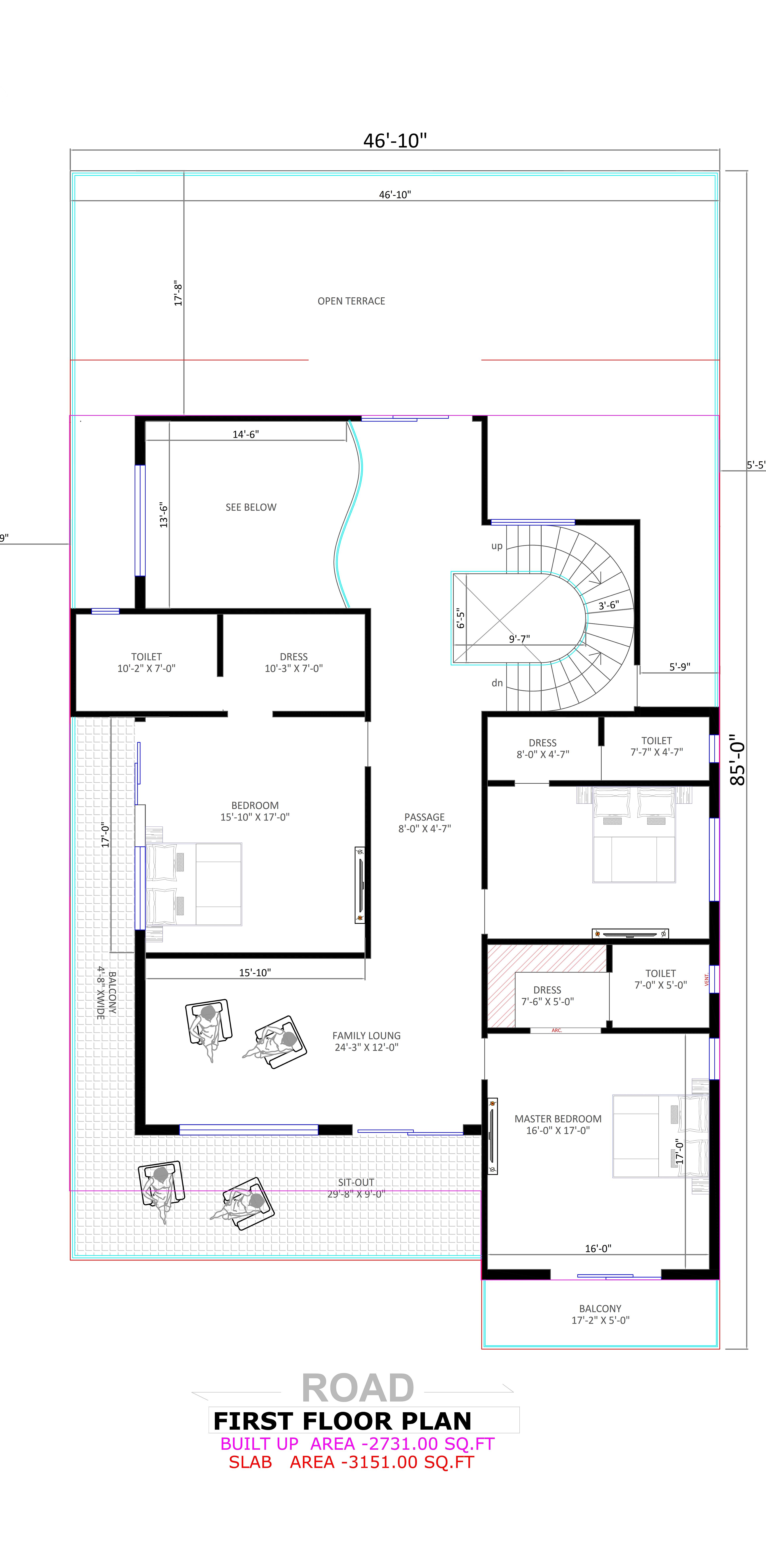 65X210 House Plan- 13650 sq ft Residential House Design at Jodhpur thumbnail 2 — Project ID 6770