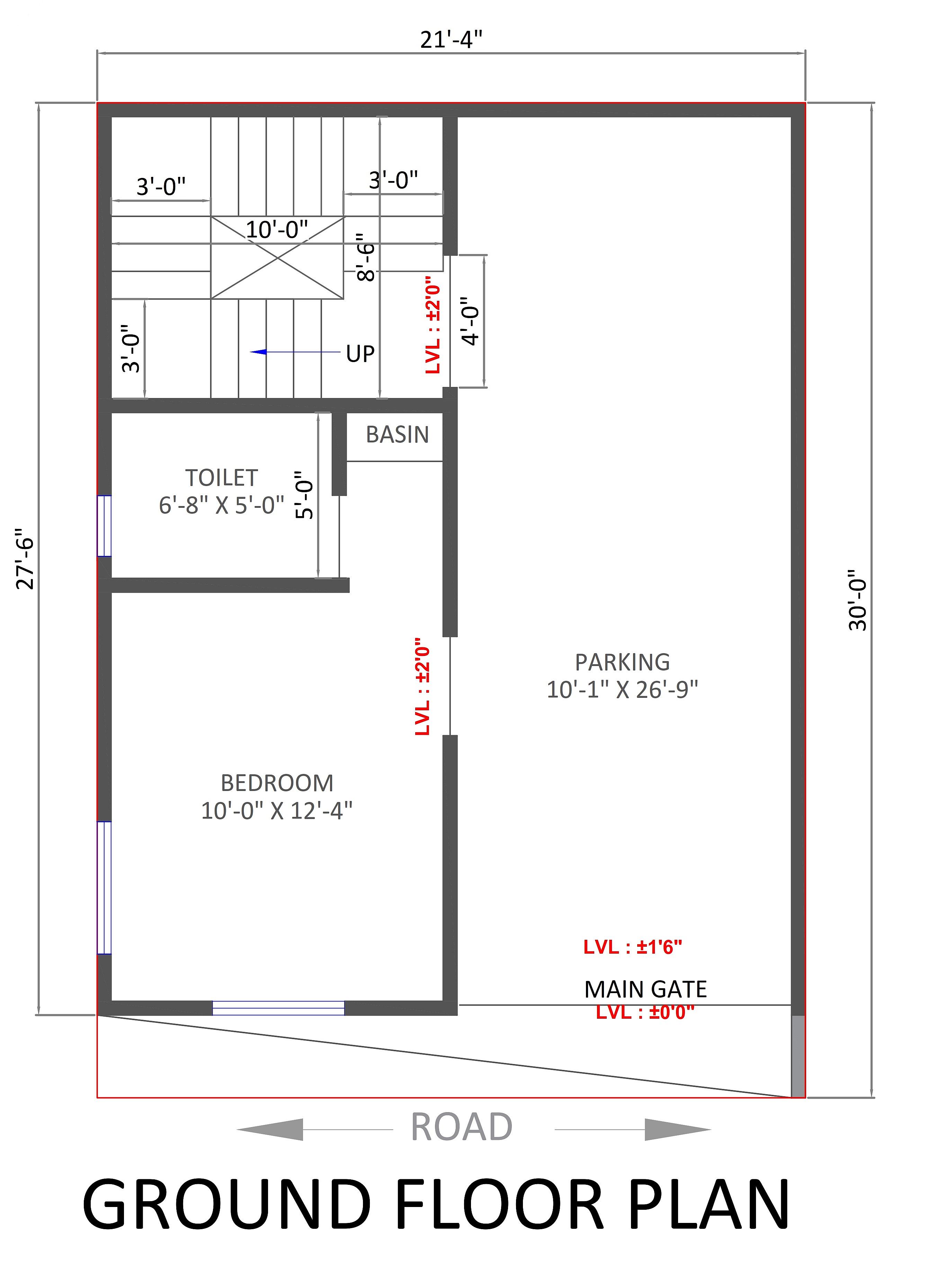 20X28 House Plan- 560 sq ft Residential House Design at Arrah thumbnail 2 — Project ID 6781