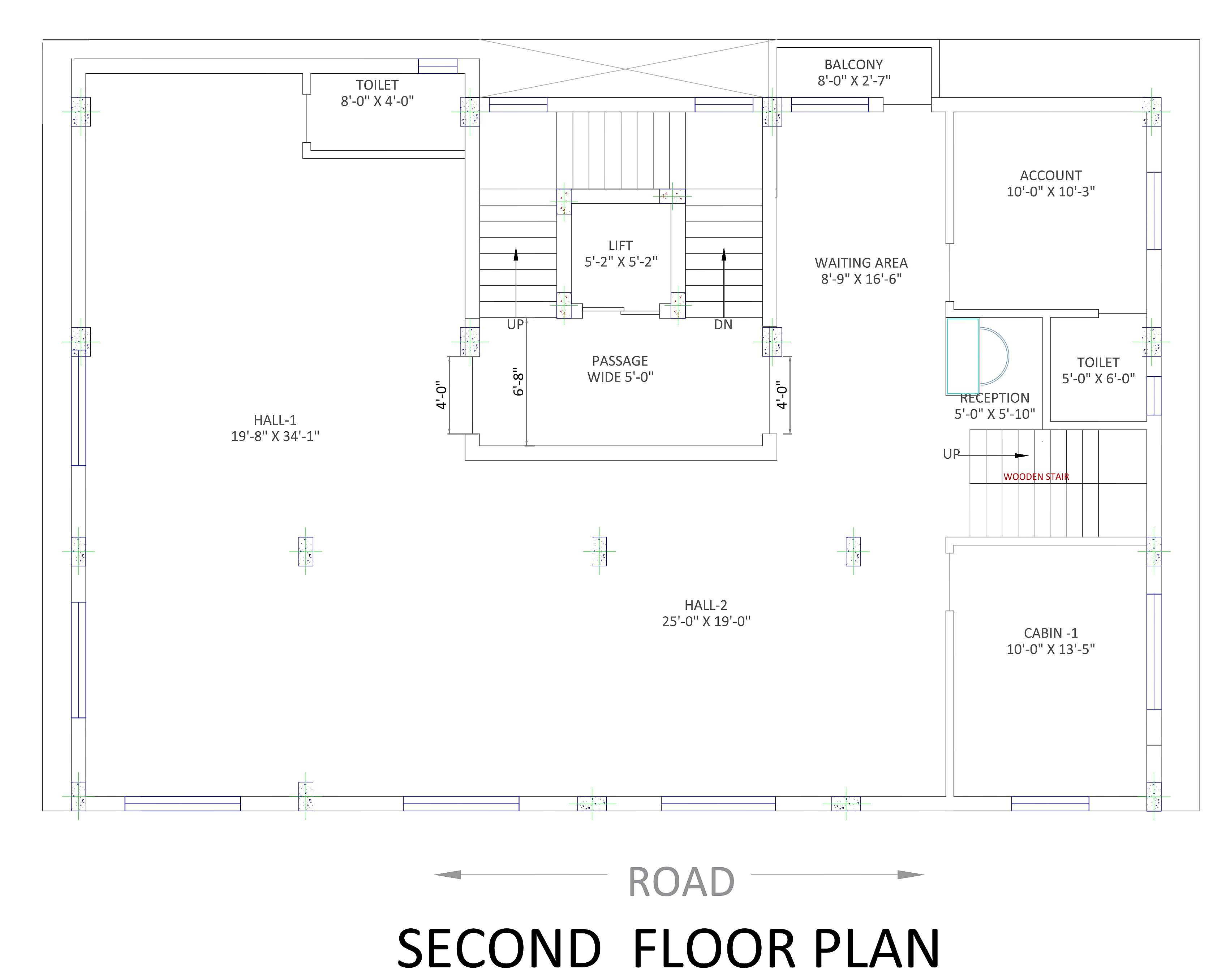 60X40 Hospital Plan- 2400 sq ft Residential Cum Commercial House Design at Kalaburgi thumbnail 5 — Project ID 6787